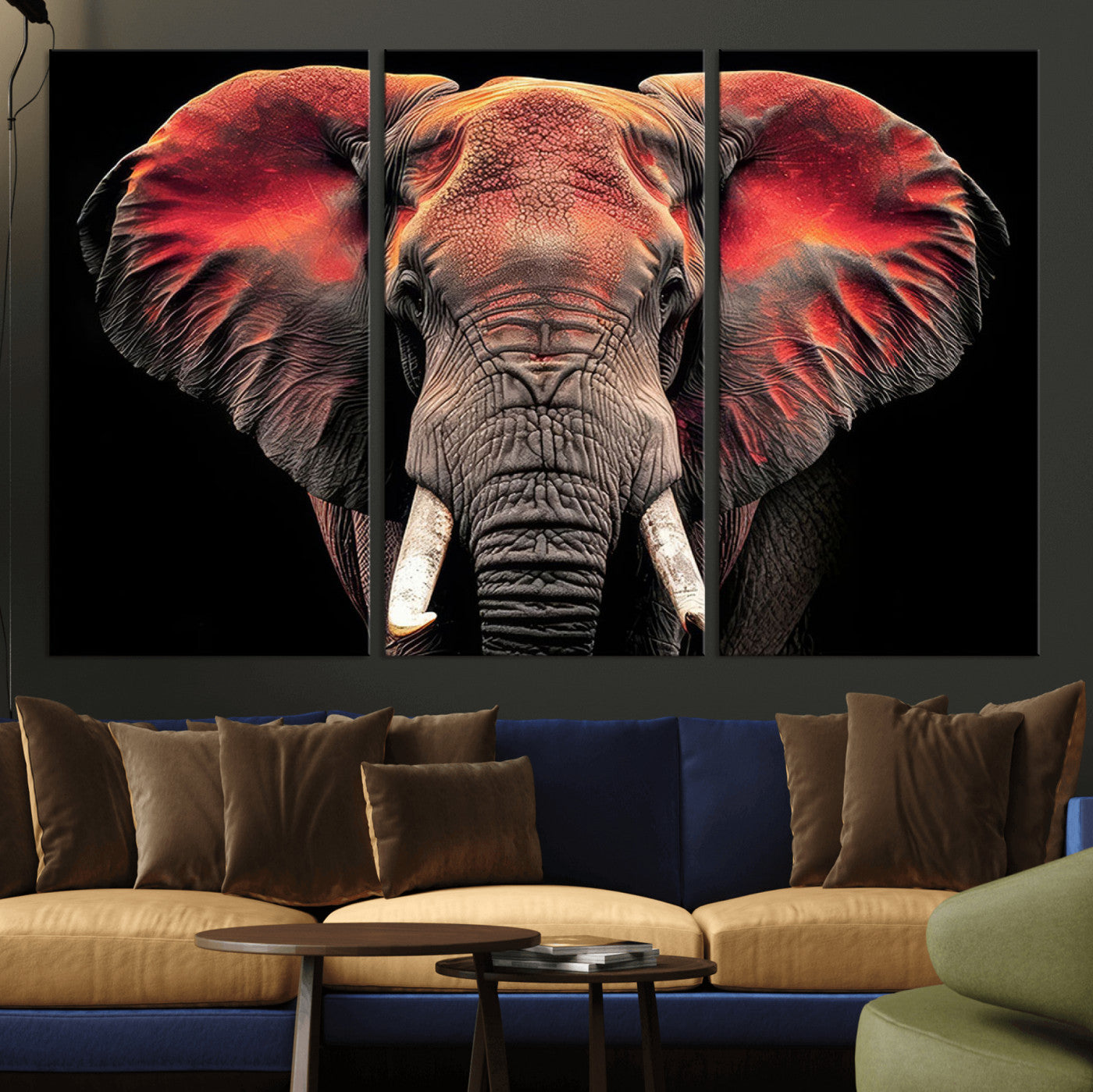 -Elephant Wall Art Canvas Print