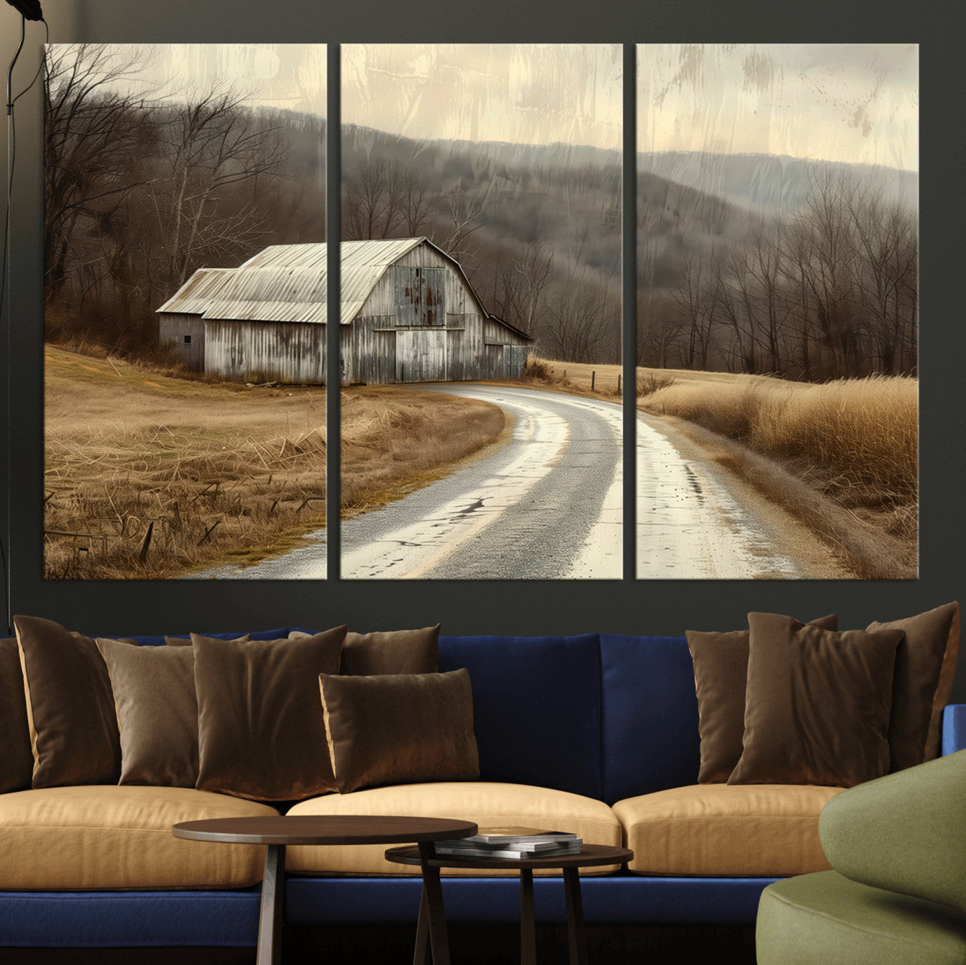 10376-MGV-CV-36X24-Vintage Barn for Farmhouse Wall Decor Canvas Print