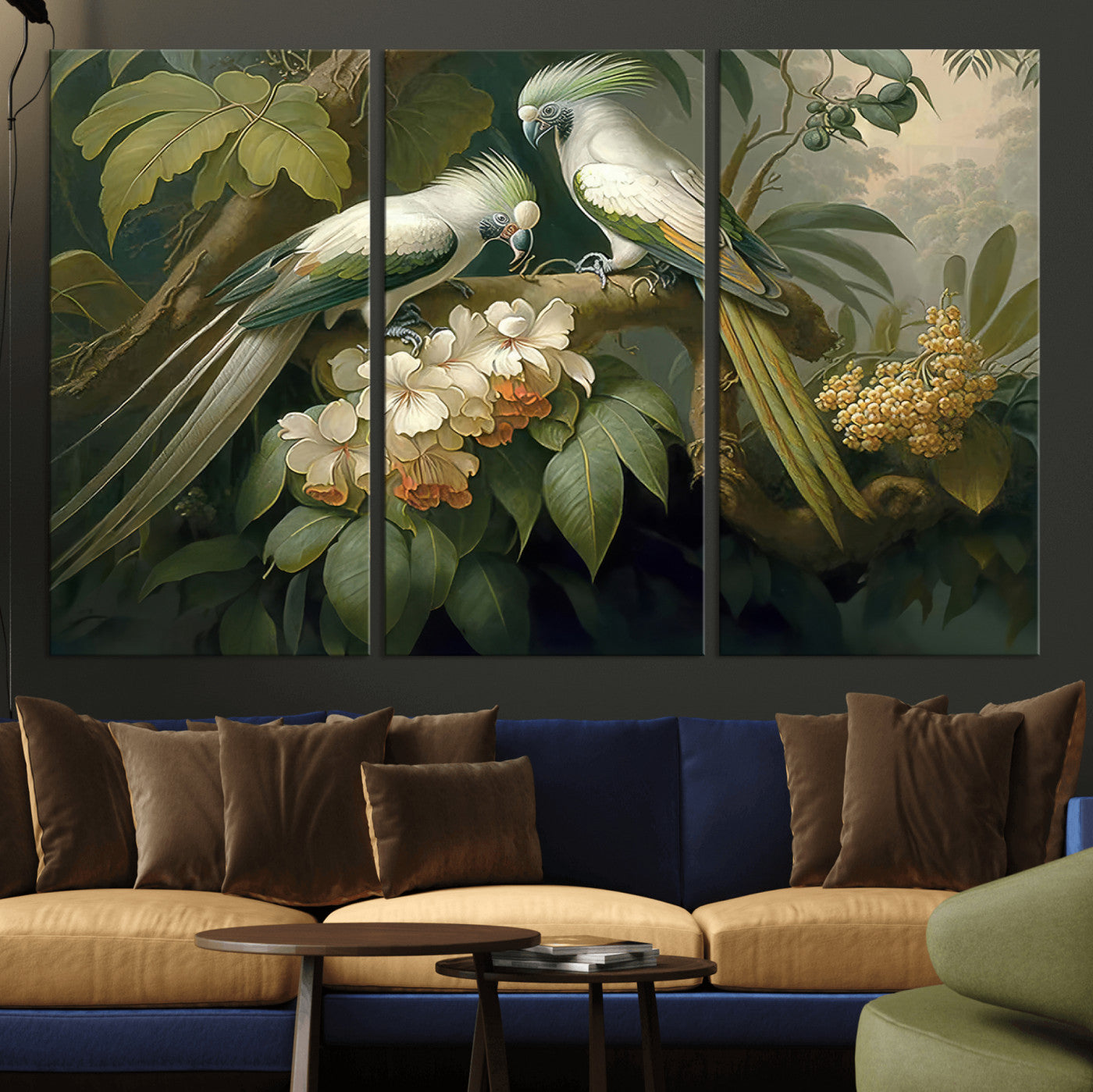 -Tropical Paradise Print Wall Art Stunning Artwork of a Parrot in a Lush Forest with Beautiful