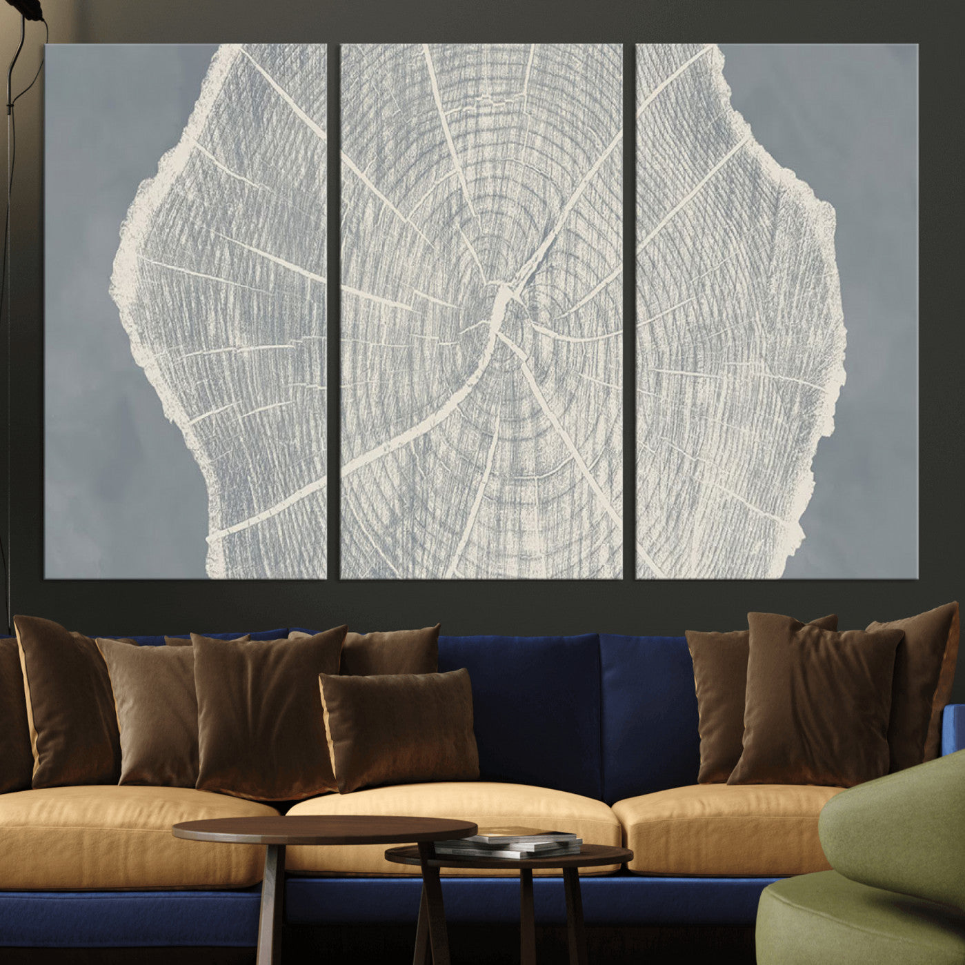 25547-MGV-CV-36X24-Abstract Tree Ring Wall Art Canvas Print – Nature-Inspired, Ready to Hang, Modern Home Decor