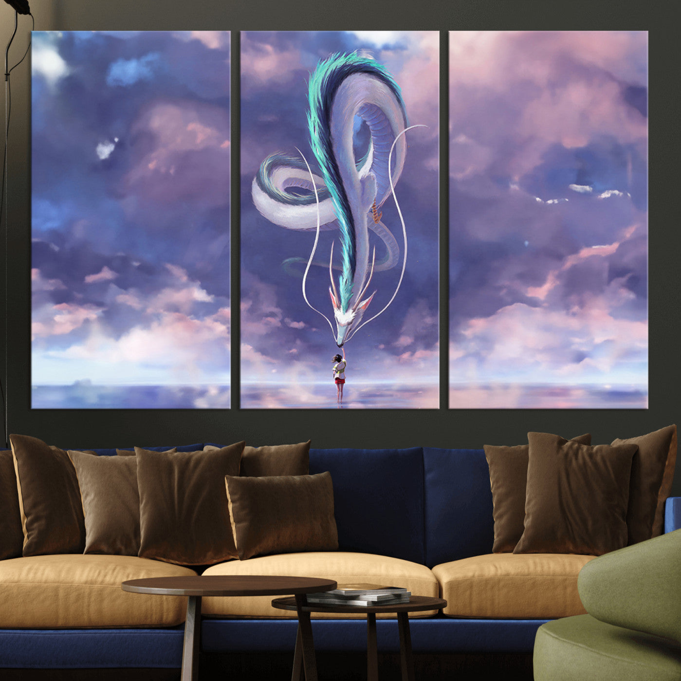 -Spirited Away Haku and Chihiro Poster - Anime Lover - Hayao Miyazaki - Studio Ghibli Poster - Anime