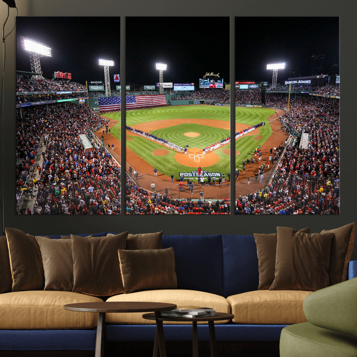 47365-MGV-CV-36X24-Fenway Park Wall Art Canvas Print | Large Baseball Stadium Canvas Print for Boston Red Sox Fans |