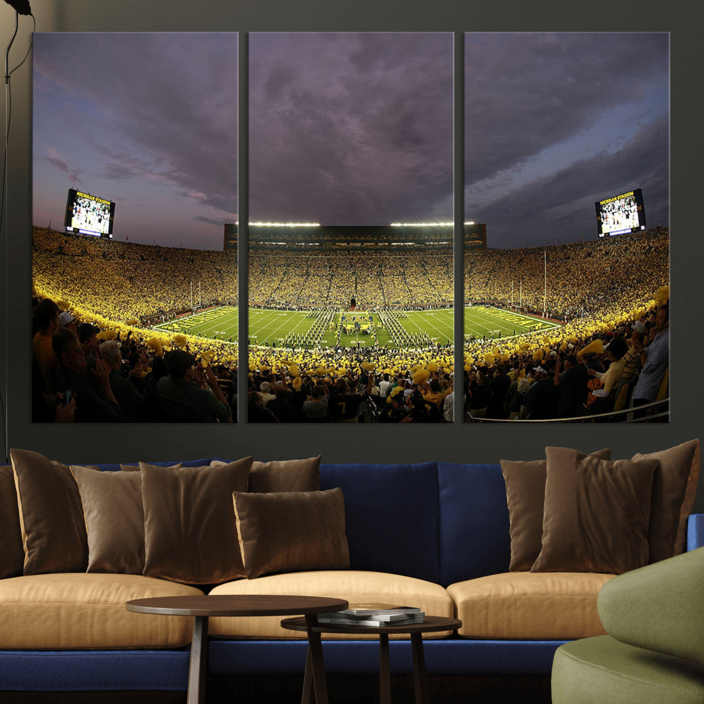 72404-MGV-CV-36X24-Michigan Wolverines Print - Michigan Stadium Wall Art Canvas Print