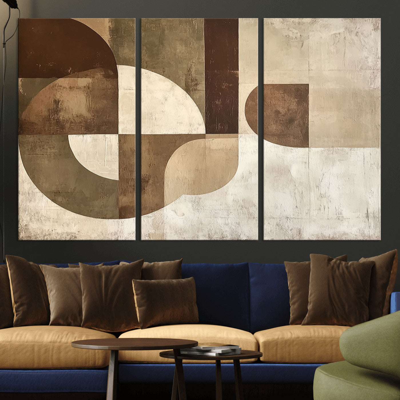 59767-MGV-CV-36X24-Wabi Sabi Geometric Wall Art | Abstract Modern Minimalist Canvas Print with Neutral Mid Century Art