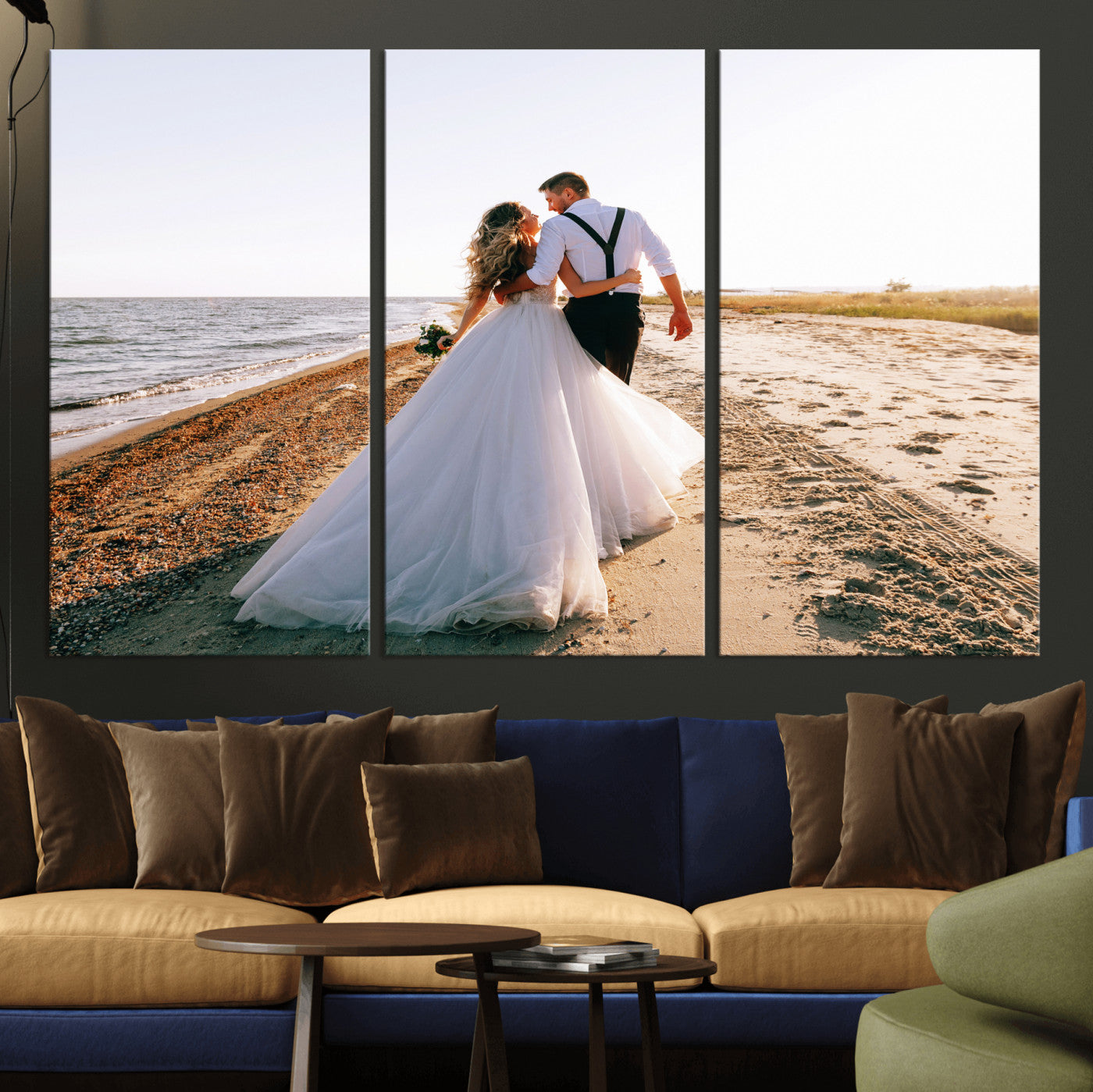 CSTM911-MGV-CV-48X32-3P-Personalized Custom Wall Art – Create Your Own Photo Canvas Print, Unique Design Decor for Home, Living Room