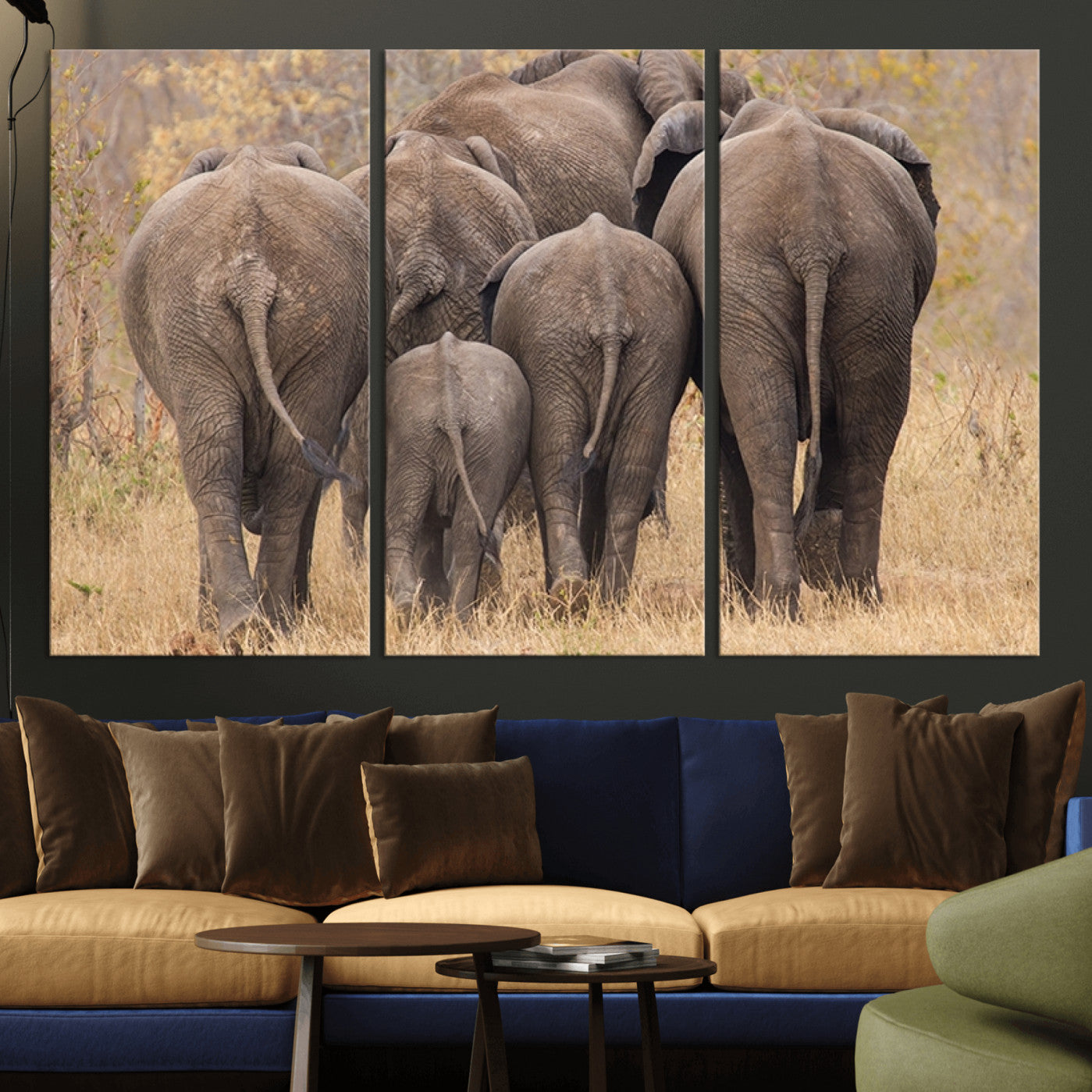 -Wild Elephant Wall Art Canvas Print