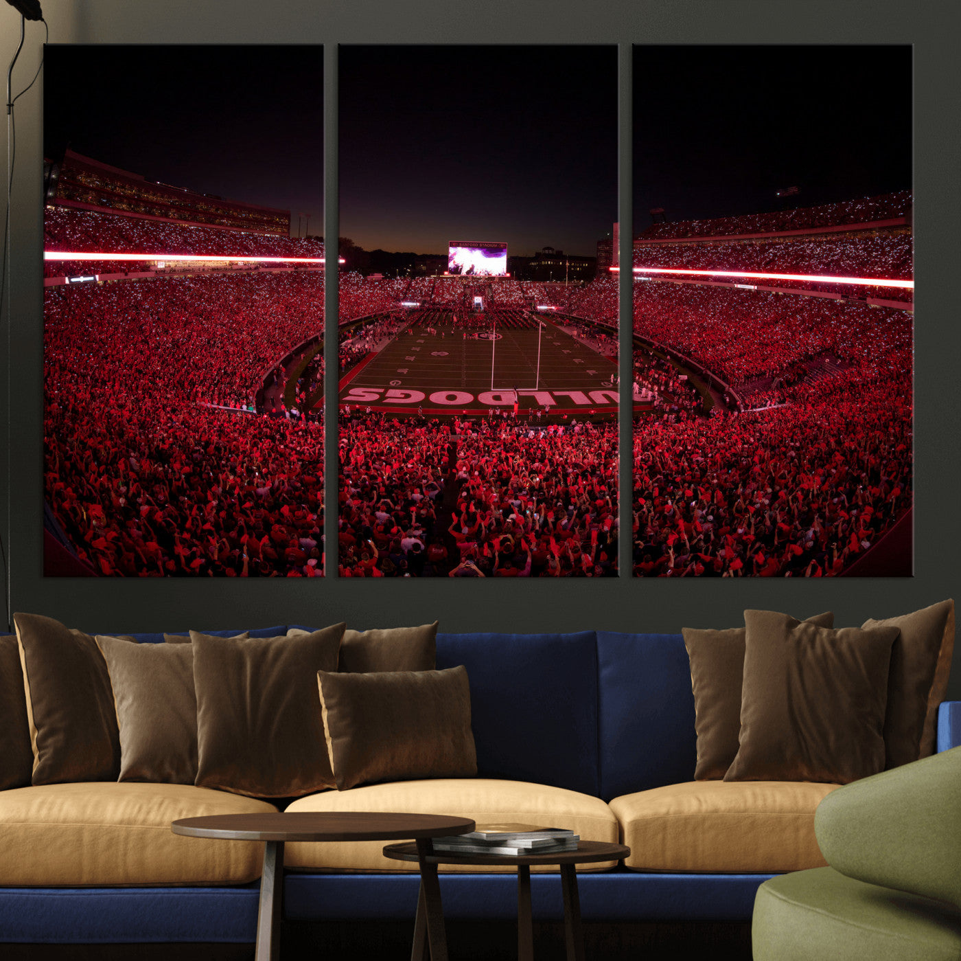 76277124-MGV-CV-36X24 - Sanford Stadium Wall Art Canvas Print – Georgia Bulldogs Football Artwork Print for Home, Office, and Sports Room Decor