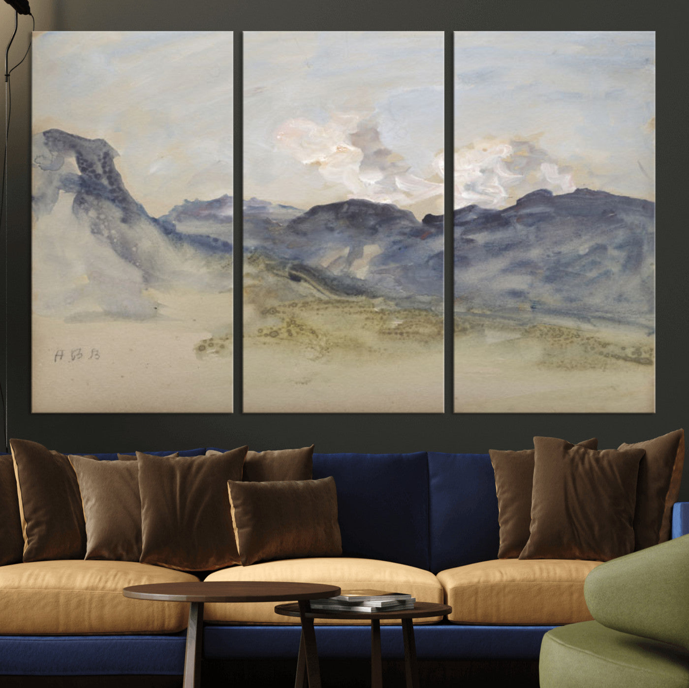 14644686-MGV-CV-36X24 - Alps Hercules Brabazon Brabazon Abstract Wall Art Canvas Print for Modern Home Decor