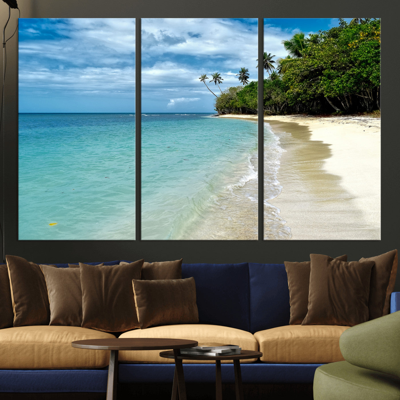 50626792-MGV-CV-36X24 - Puerto Rico Beach Paradise Wall Art – Tropical Coastal Print
