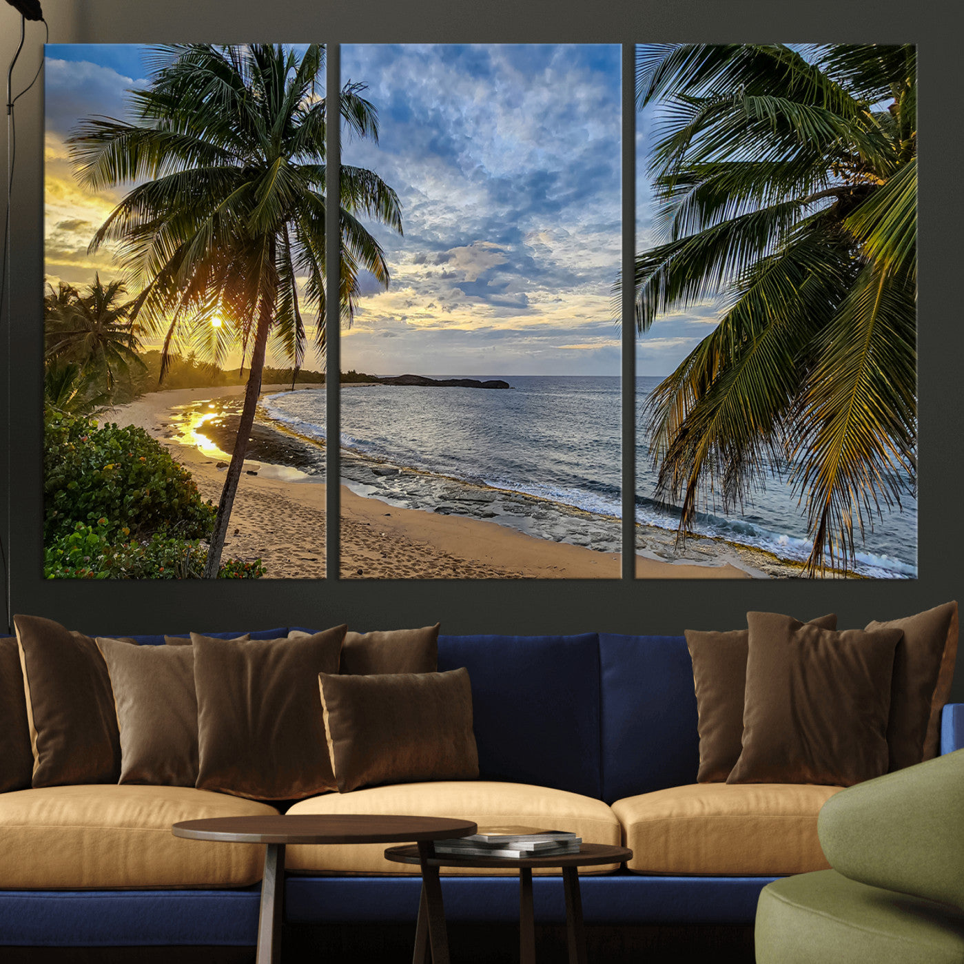 83399063-MGV-CV-36X24 - Puerto Rico Beach Paradise Wall Art – Tropical Coastal Print