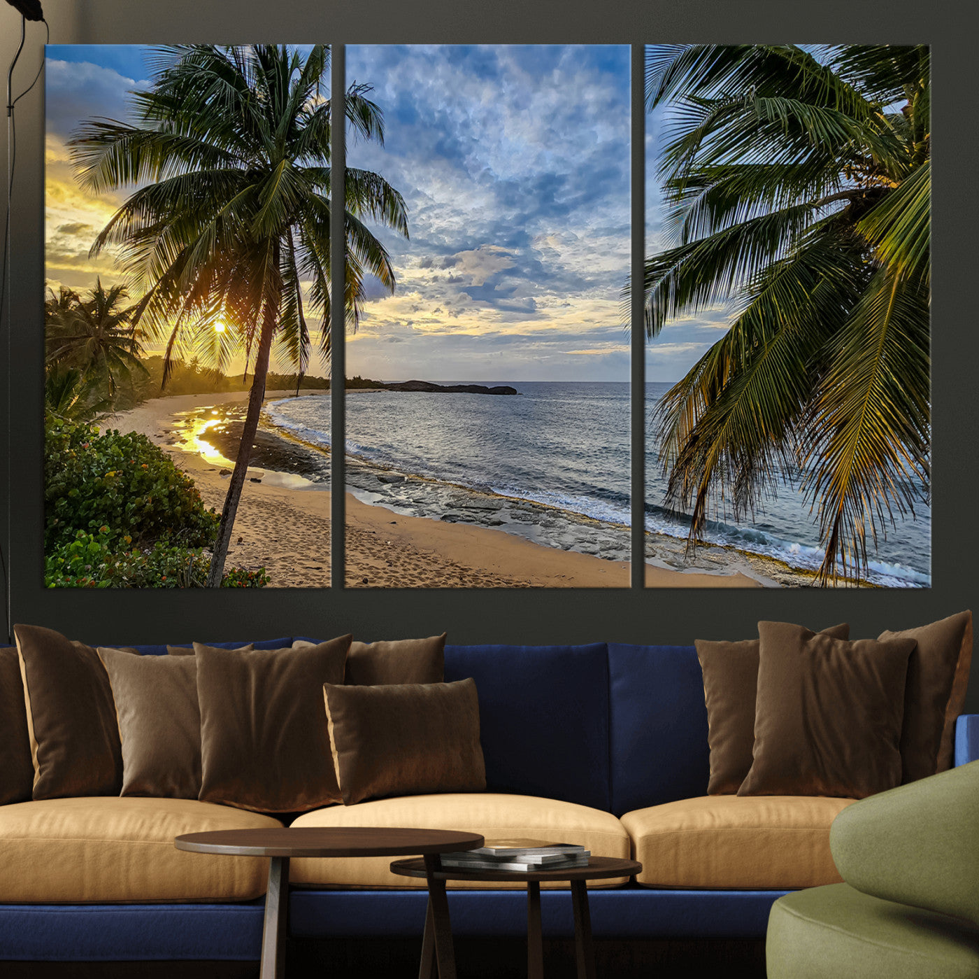 83399063-MGV-CV-36X24 - Puerto Rico Beach Paradise Wall Art – Tropical Coastal Print