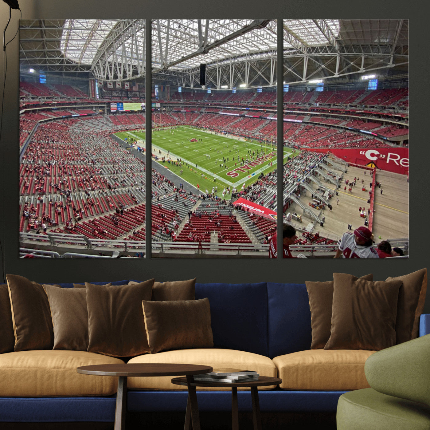 30579717-MGV-CV-36X24 - State Farm Stadium Canvas Wall Art, Arizona Cardinals Football Stadium Print, Glendale NFL Arena Panorama Artwork