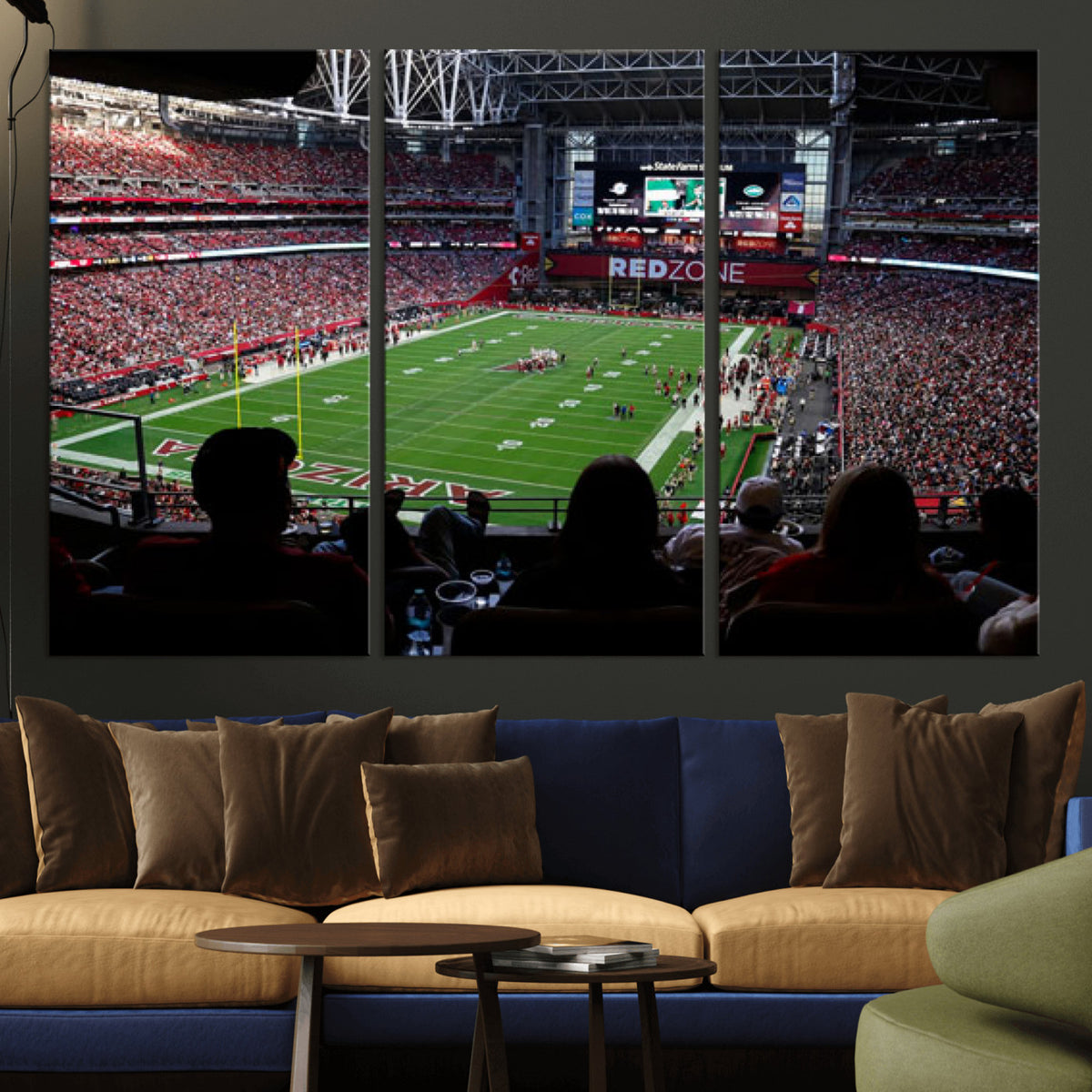 84196298-MGV-CV-36X24 - State Farm Stadium Canvas Wall Art, Arizona Cardinals Football Stadium Print, Glendale NFL Arena Photography Artwork