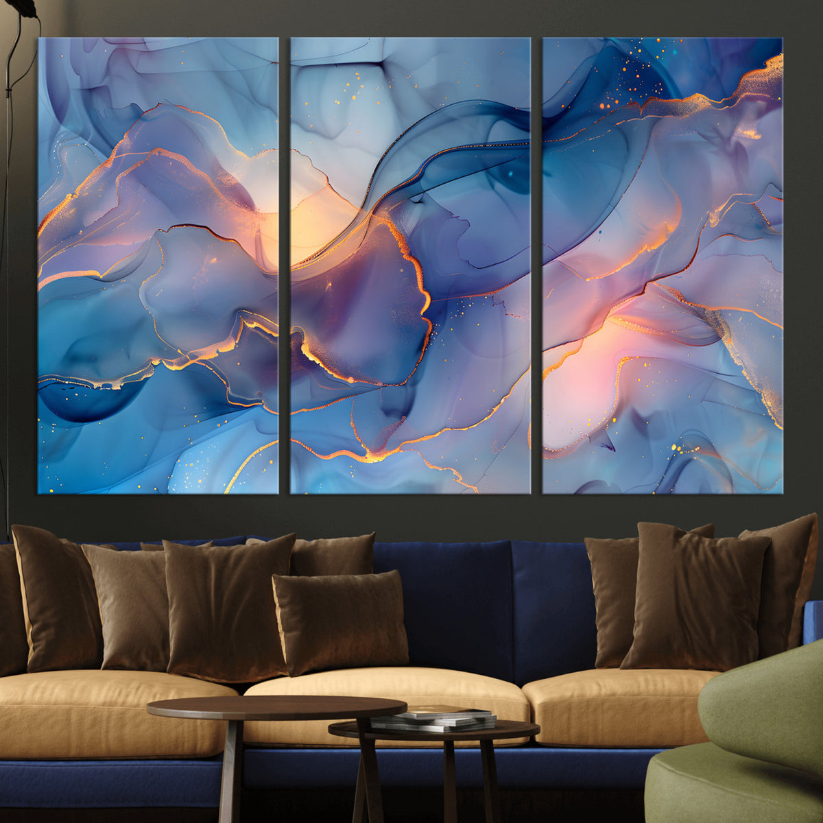 13710509-MGV-CV-36X24 - Colorful Abstract Canvas Wall Art Print, Vibrant Popup Color Art Print