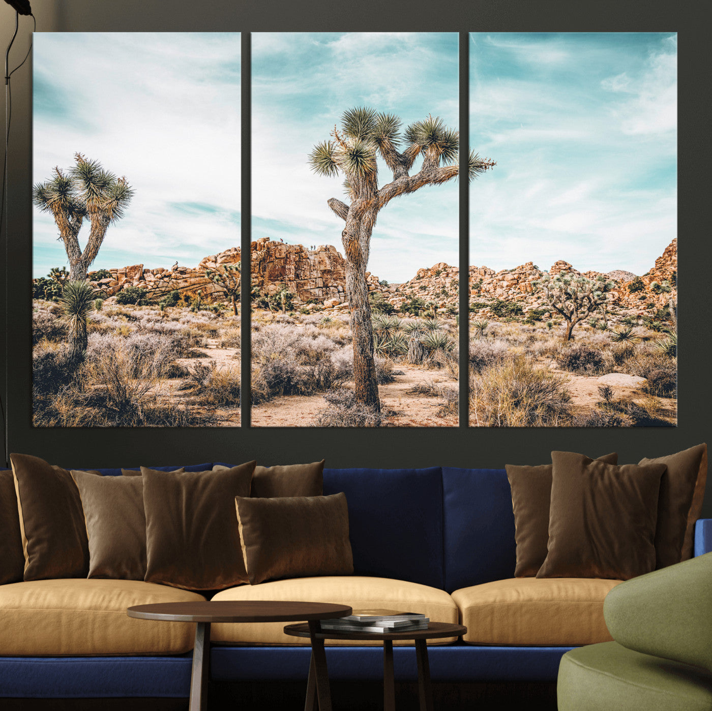41451127-MGV-CV-36X24 - Joshua Tree National Park Canvas Wall Art Print, Desert Landscape Photography, Southwest Nature Decor - Ready to Hang