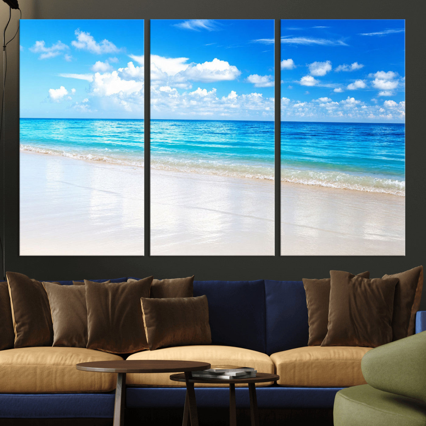 67491909-MGV-CV-36X24 - Tropical Beach Ocean Wall Art Canvas Print for Home Decor
