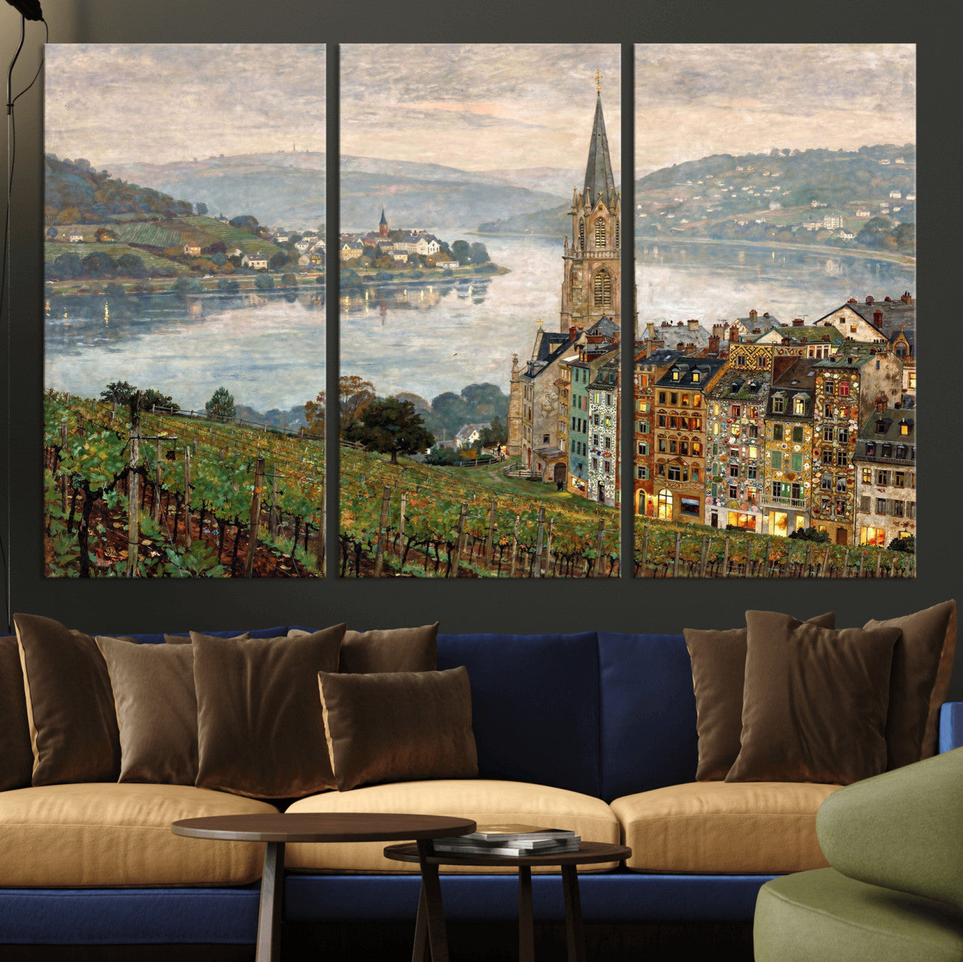 62626662-MGV-CV-36X24 - Mosel City Mosel River by Nicolai Astudin Wall Art Canvas Print