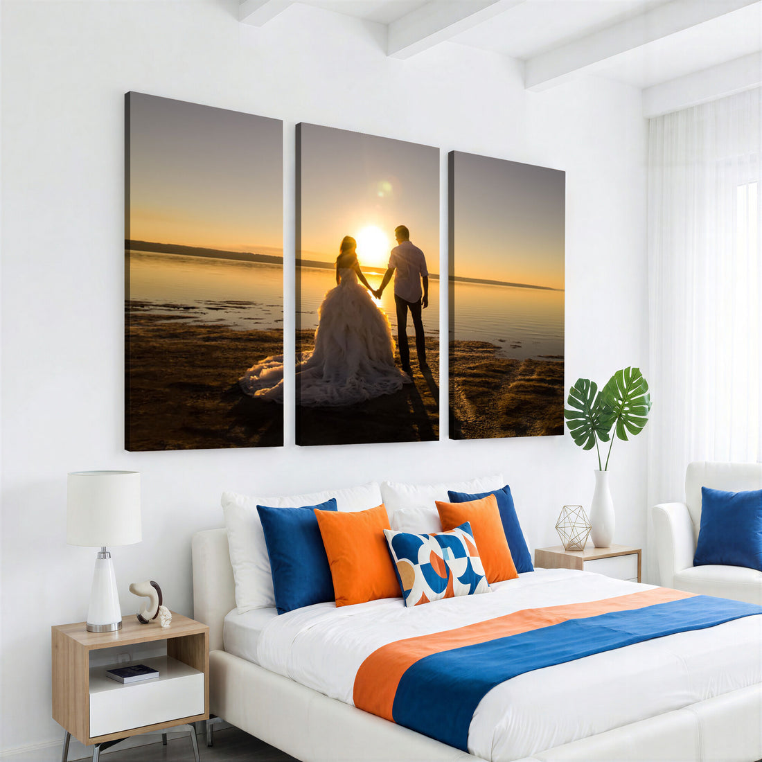 Create Your Own 3 Piece Photo Canvas, Personalized Triptych Wall Art
