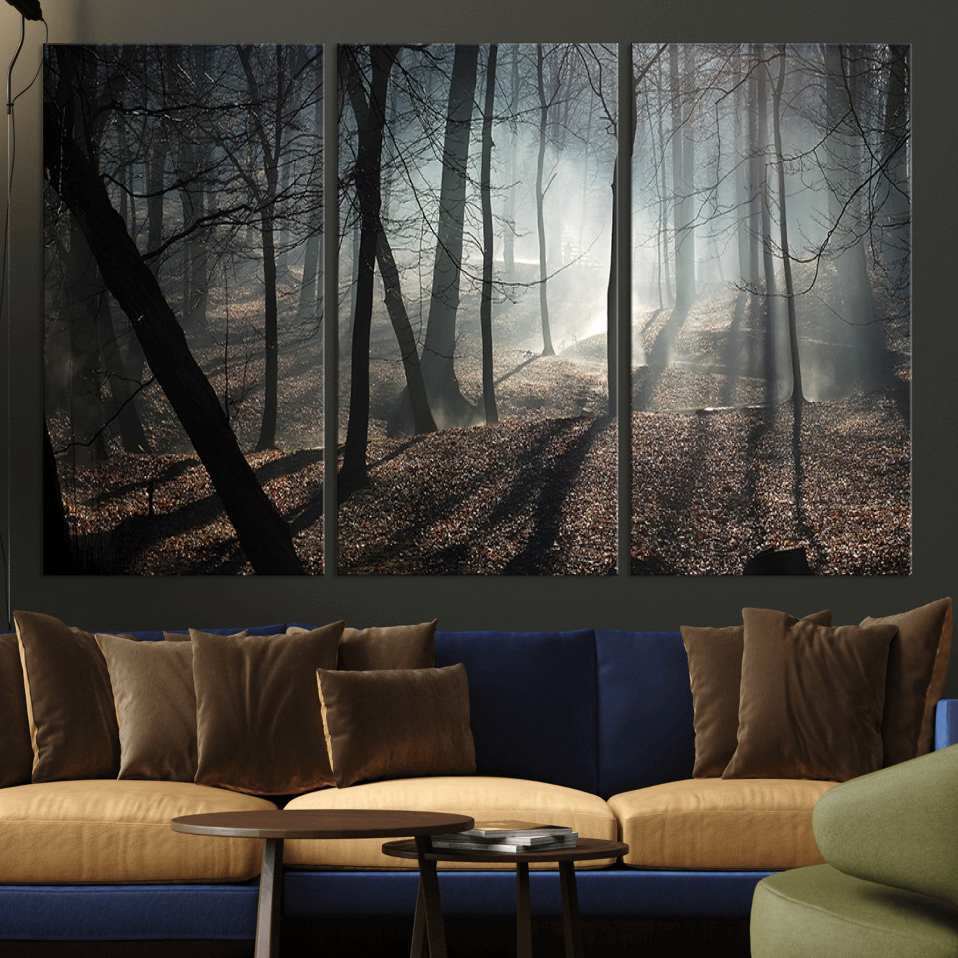 -Dark Family and Tree Wall Art Canvas Print