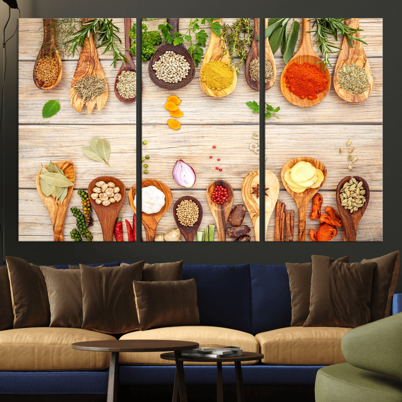 -Kitchen Spice on the Table Wall Art, Kitchen Spice Wall Art Canvas Print
