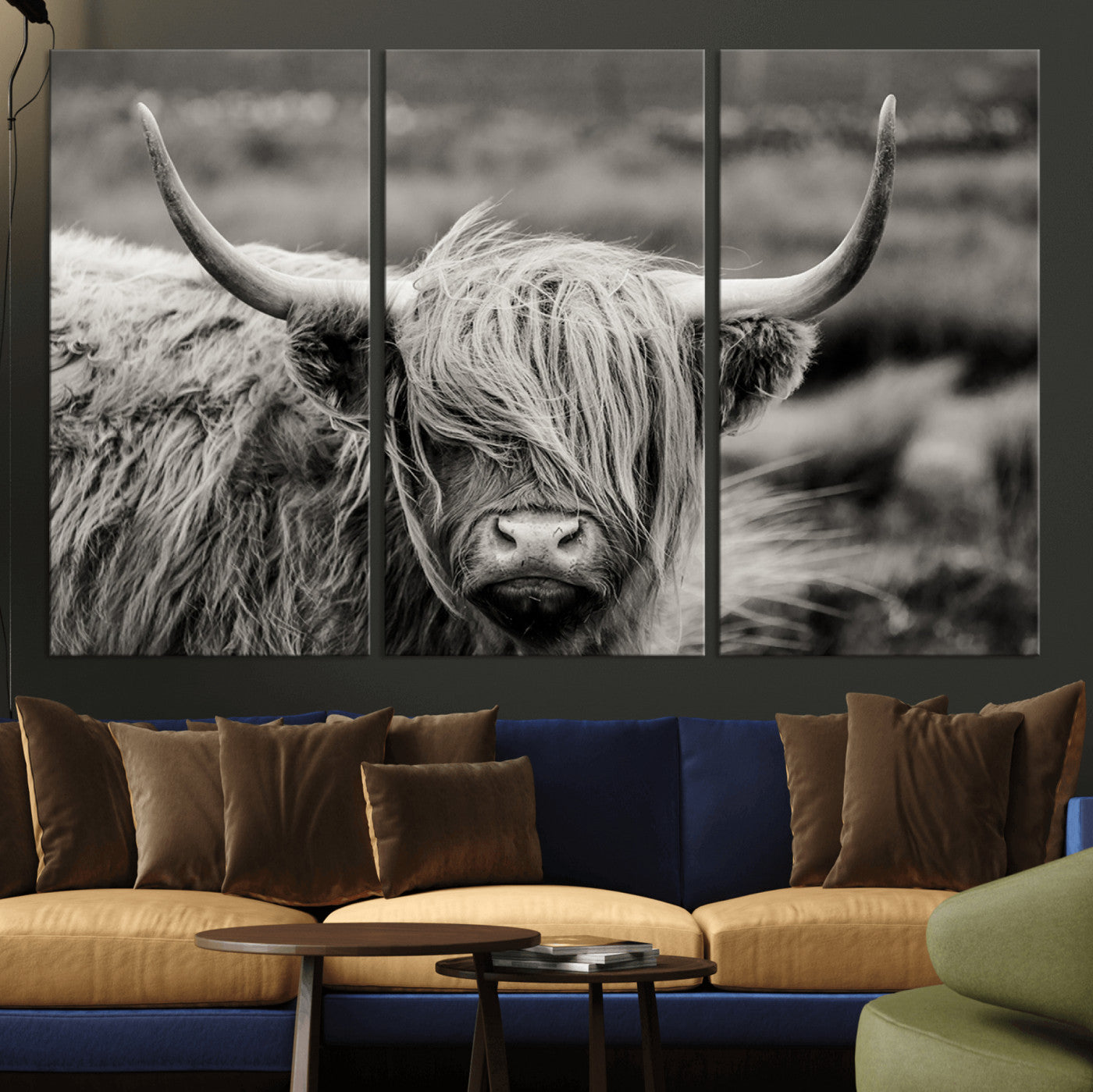 -Cow Focus Canvas Wall Art Print