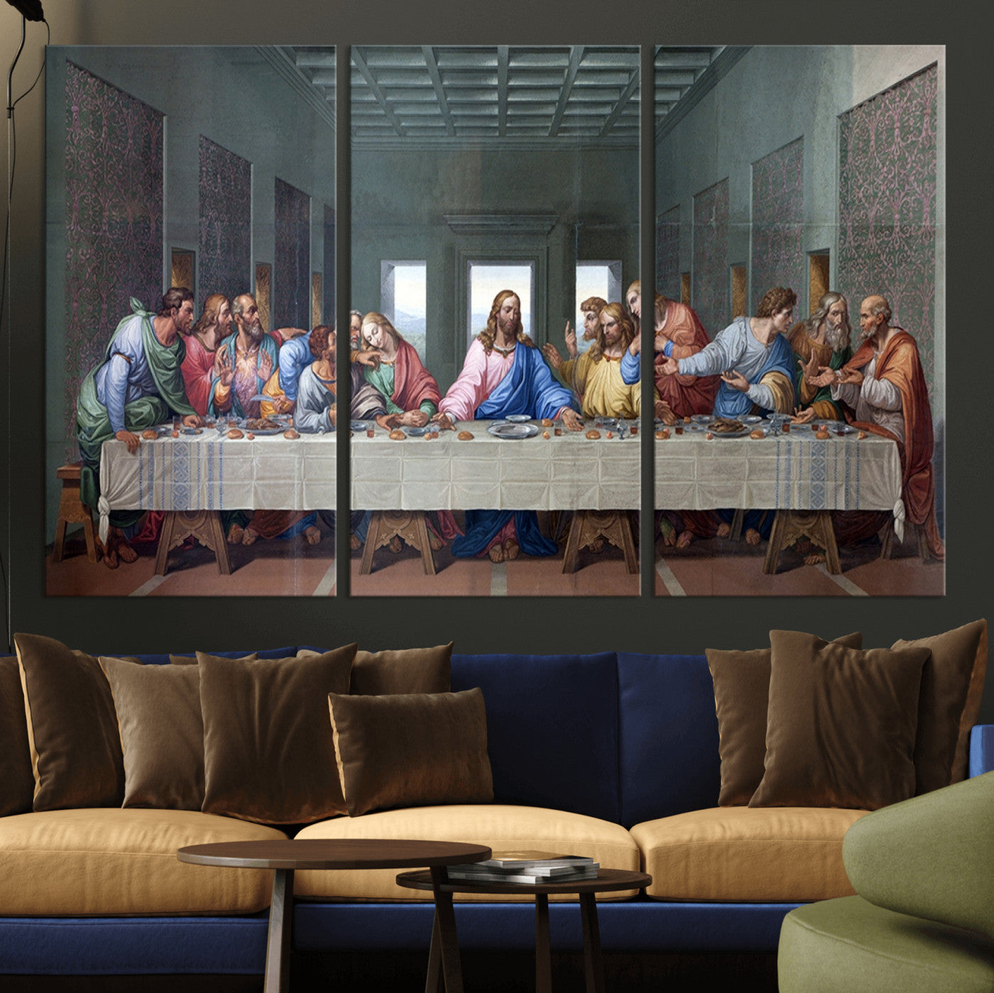 30401-MGV-CV-36X24-The Last Supper Multi Panel Canvas Wall Art
