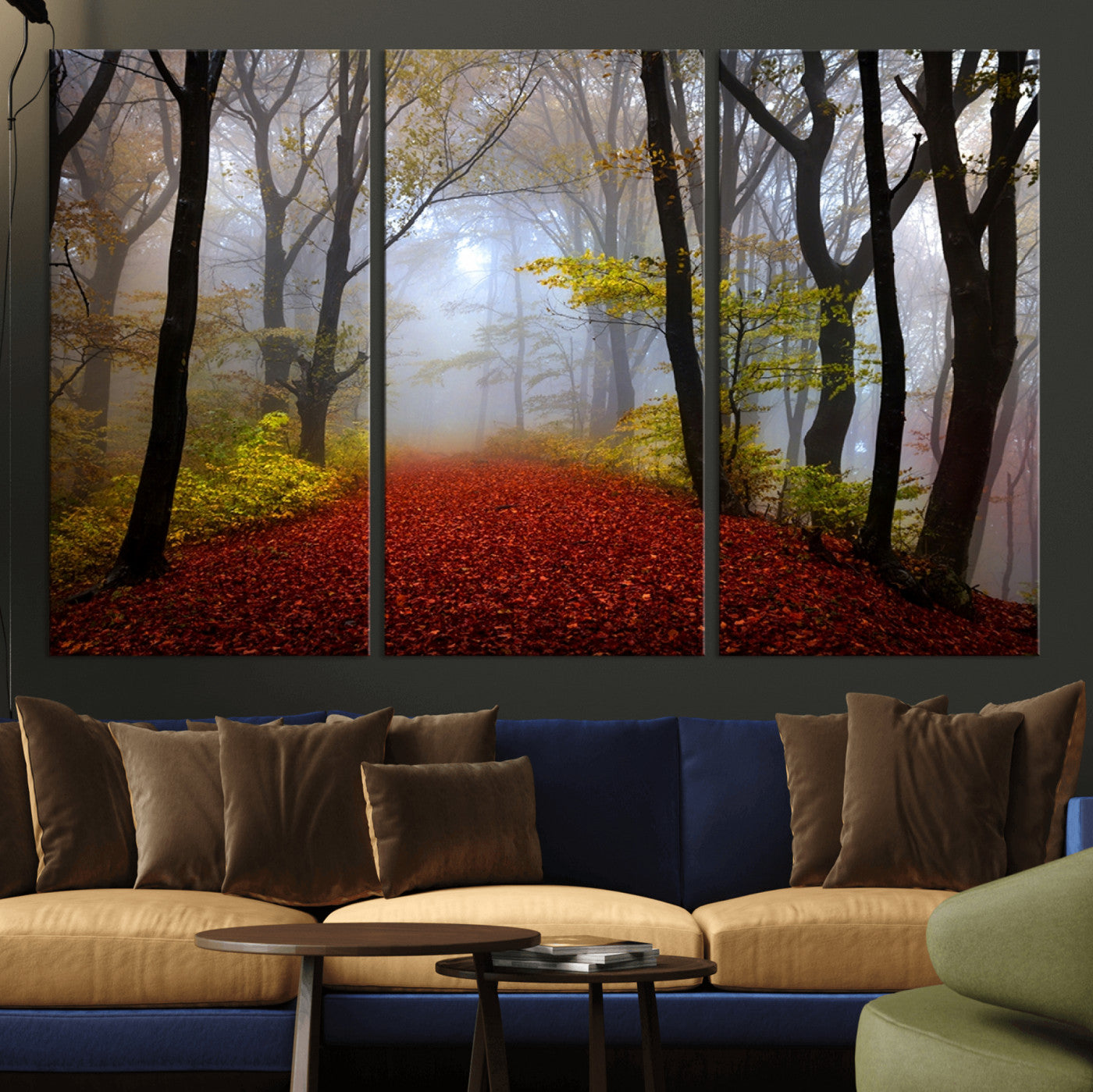 12426-MGV-CV-36X24-Foggy Forest Wall Art Landscape Canvas Print
