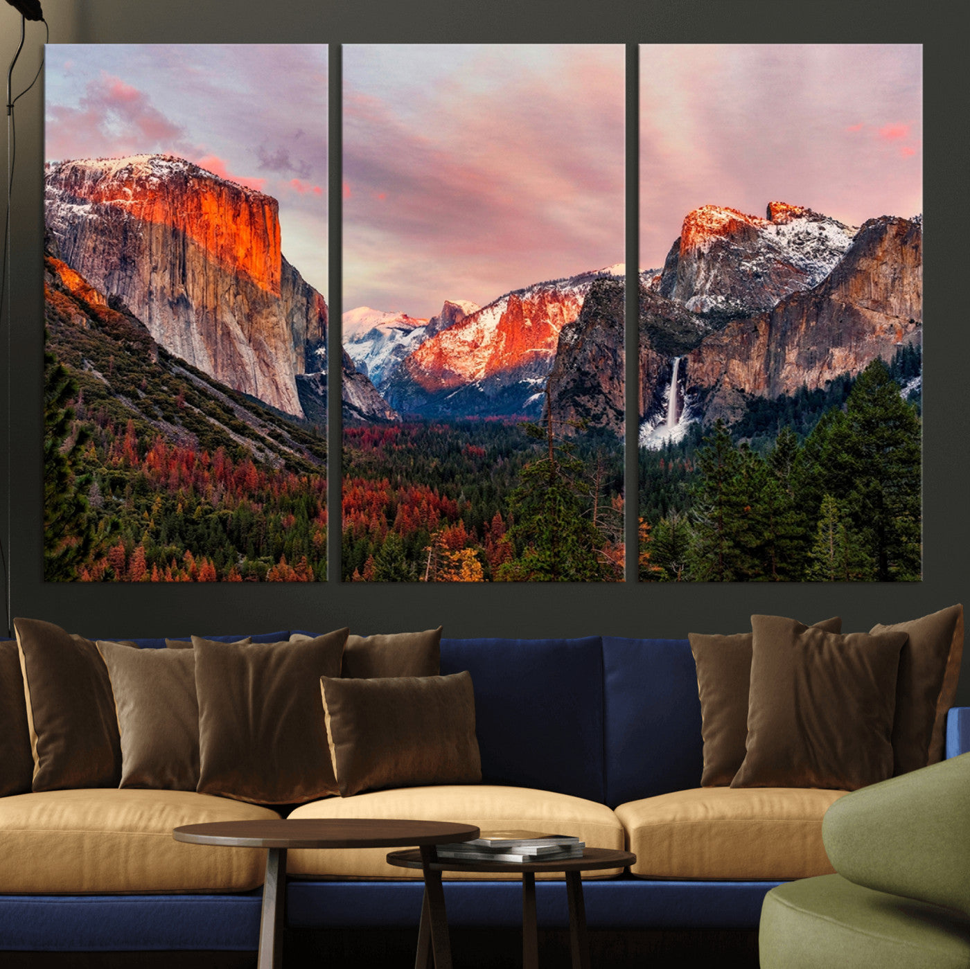 -Yosemite Half Dome Wall Art Canvas Print El Capitan