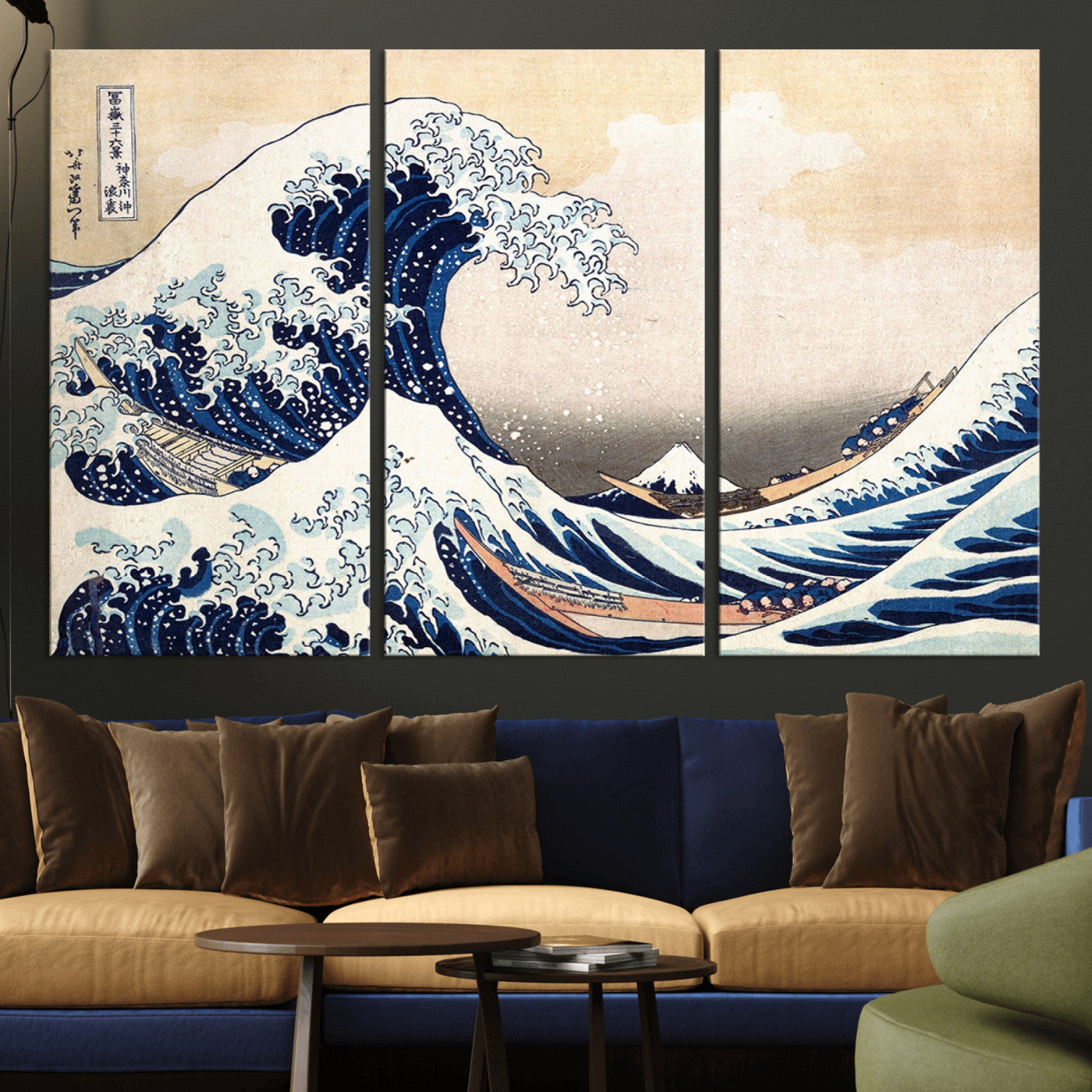 35635-MGV-CV-36X24-Wall Art Kanagawa Canvas Artwork Abstract Print