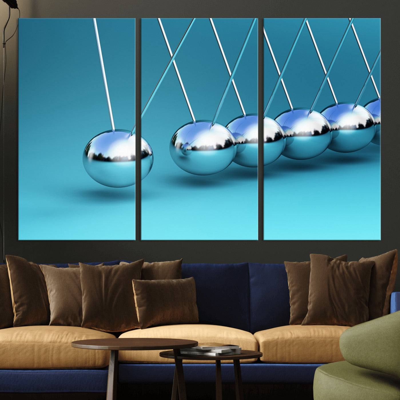 -Wall Art Newton's Cradle Canvas Print, Framed Newton Cradle Canvas Print