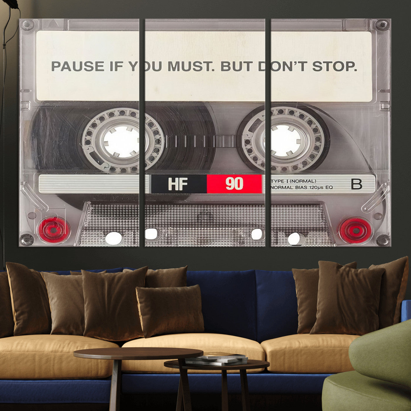 -Music Cassette Iconic Wall Art Canvas Print