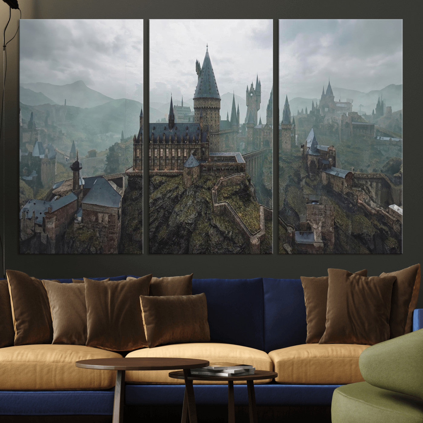-Disney Castle Wall Art Canvas Print, Living Kids Home Room Decor Art Print