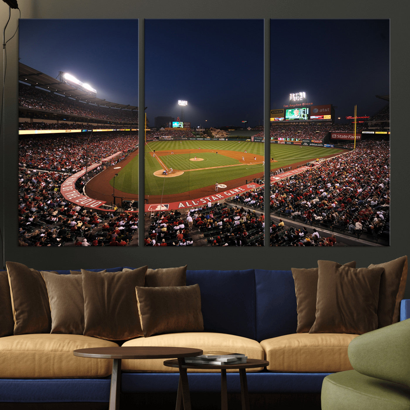 88896-MGV-CV-36X24-Los Angeles Angels Baseball Team Print - Anaheim Angel Stadium Wall Art Canvas Print