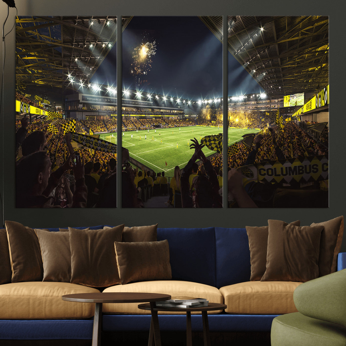 51122-MGV-CV-36X24-Columbus Crew Soccer Team Print - Columbus Crew Stadium Wall Art Canvas Print