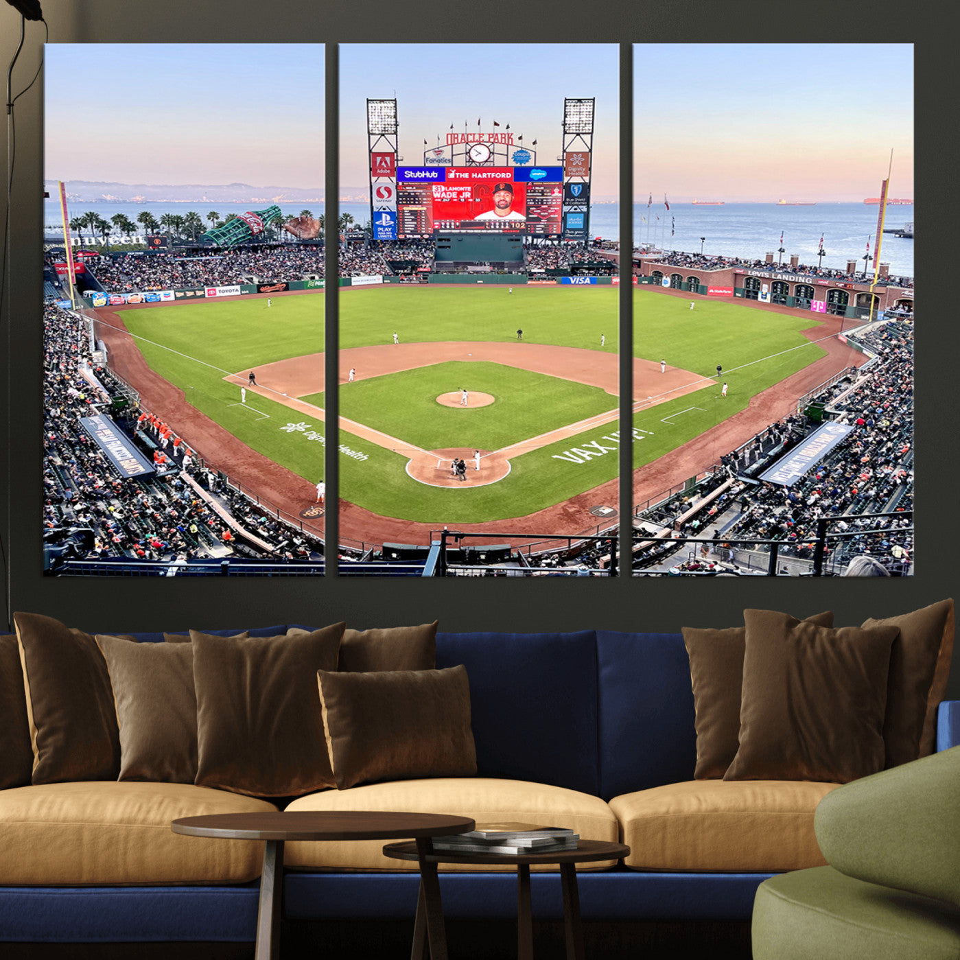 -San Francisco Giants Baseball Team Print - Oracle Park Stadium Wall Art Canvas Print
