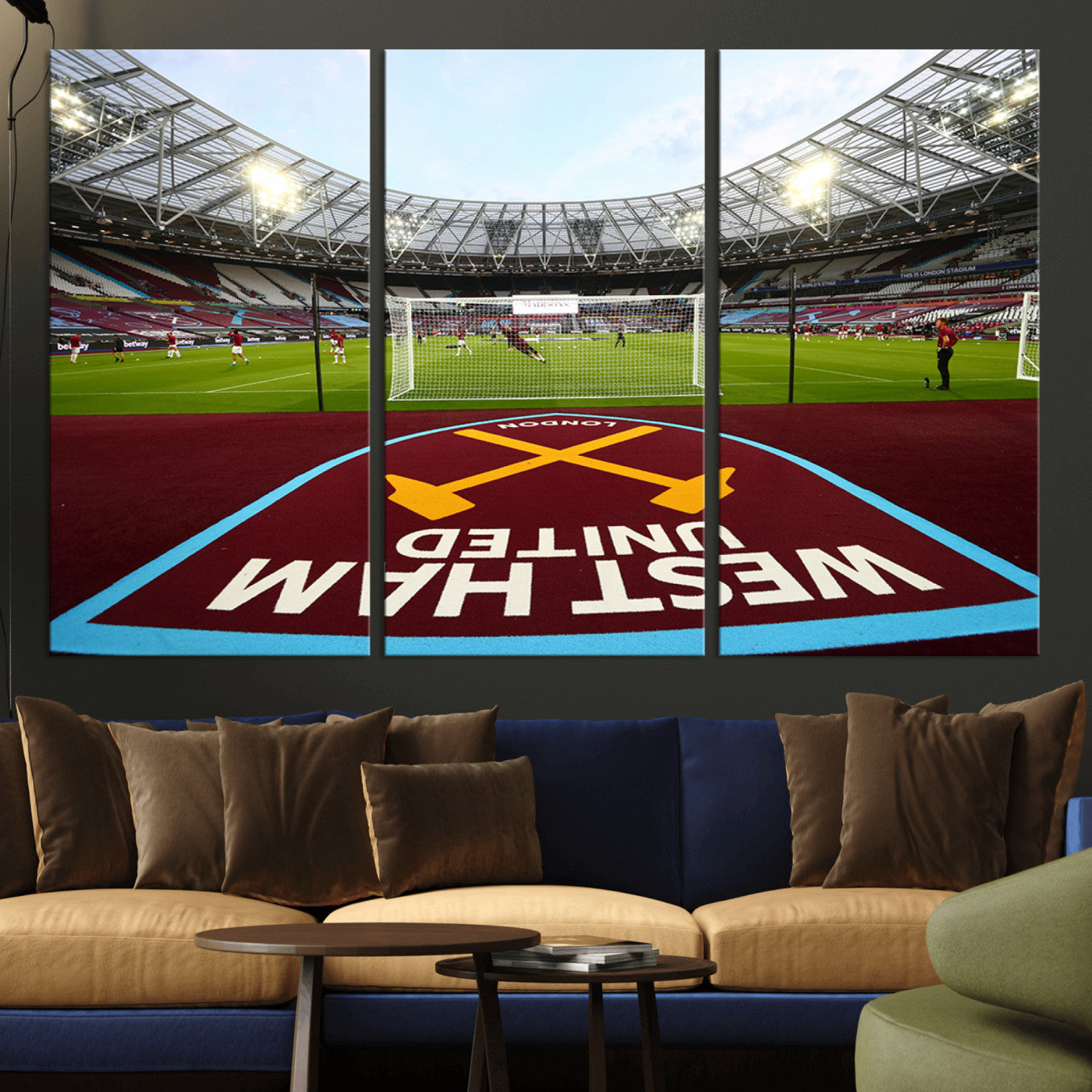 77367-MGV-CV-36X24-West Ham United FC Stadium Canvas Wall Art – London Stadium Football Print – Premier League Team
