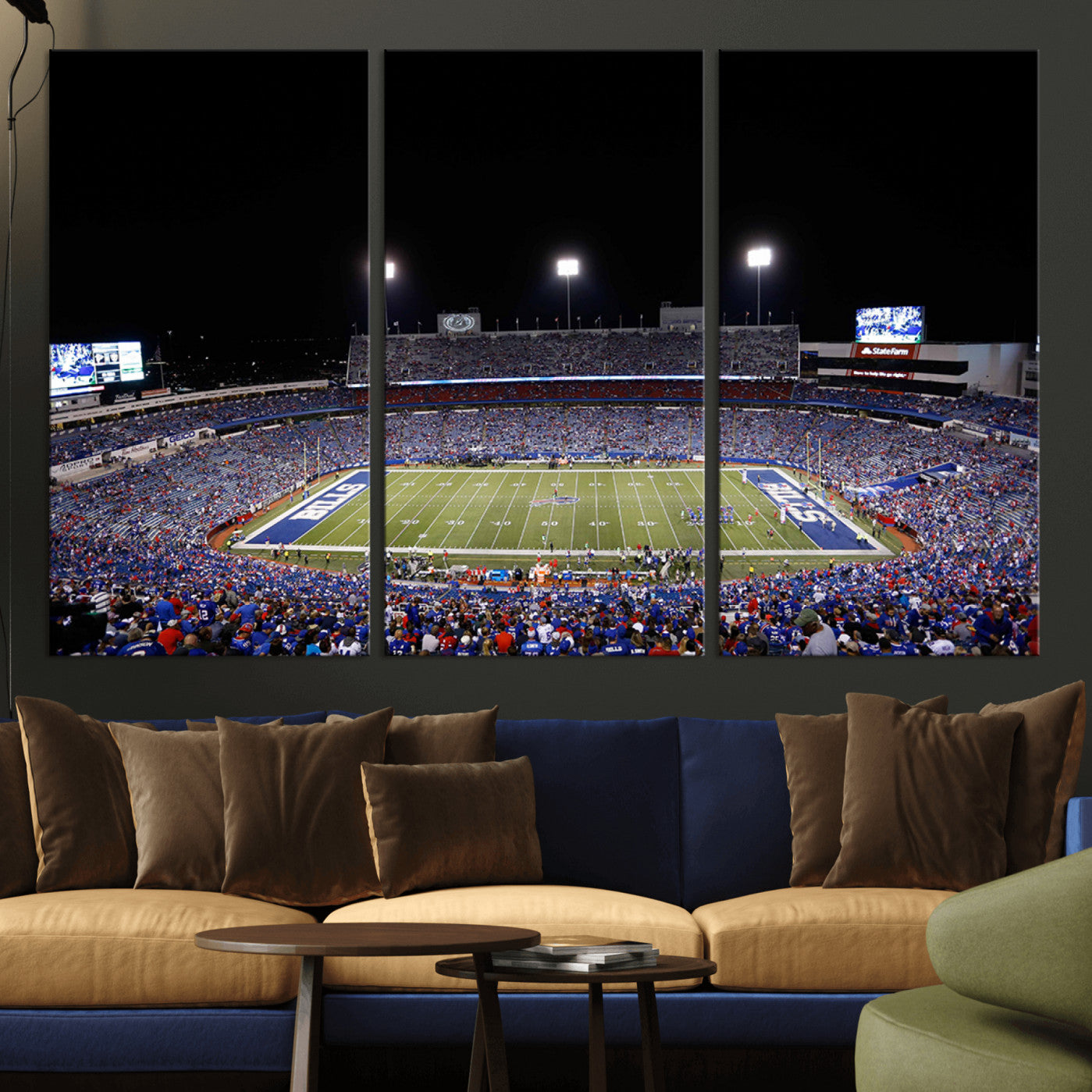 -Buffalo Bills Wall Art - Buffalo Bills Stadium Canvas Print, Perfect Sports Decor for Living Rooms,
