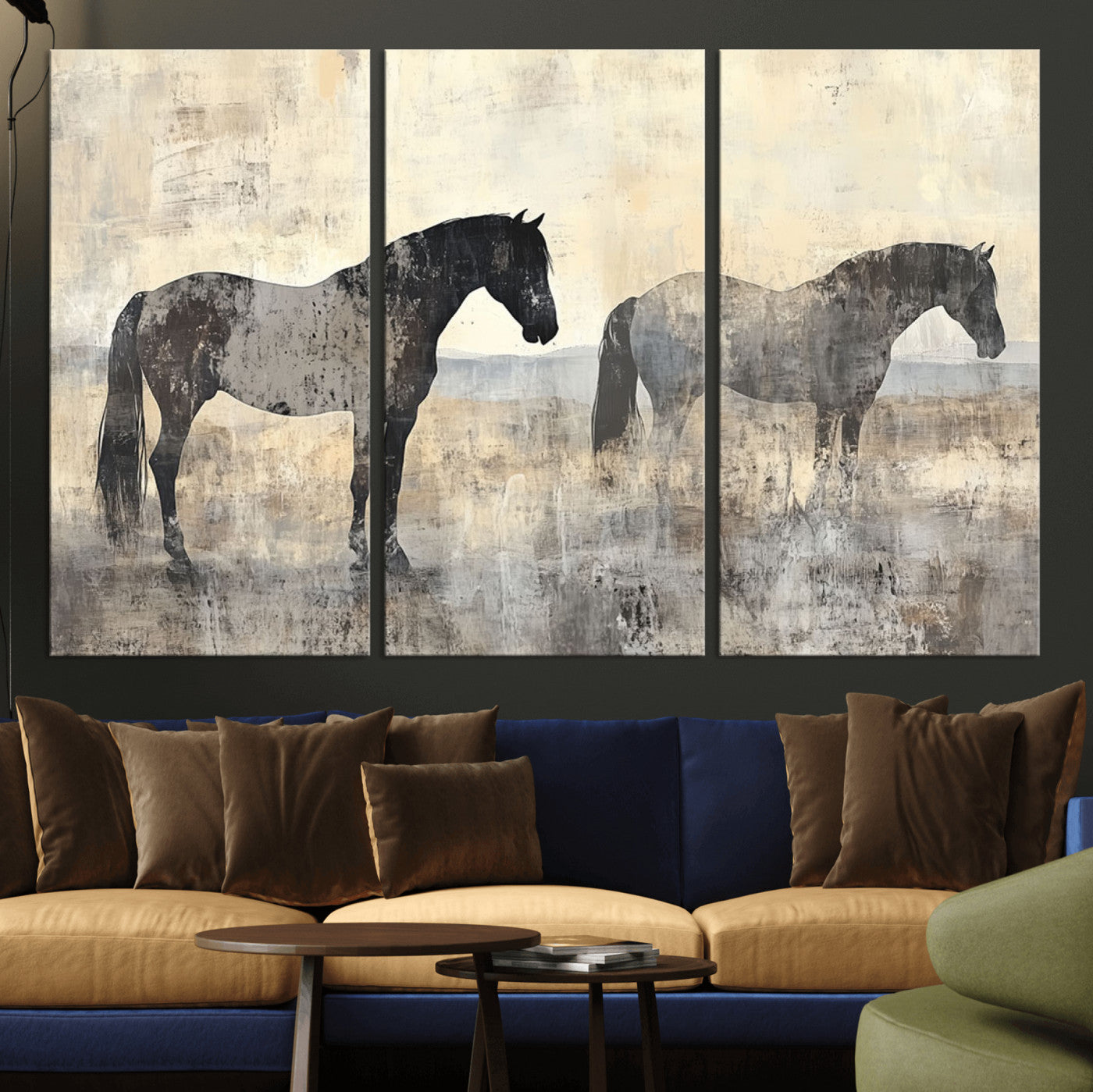 81988-MGV-CV-36X24-Vintage Horses Wall Art Canvas Print
