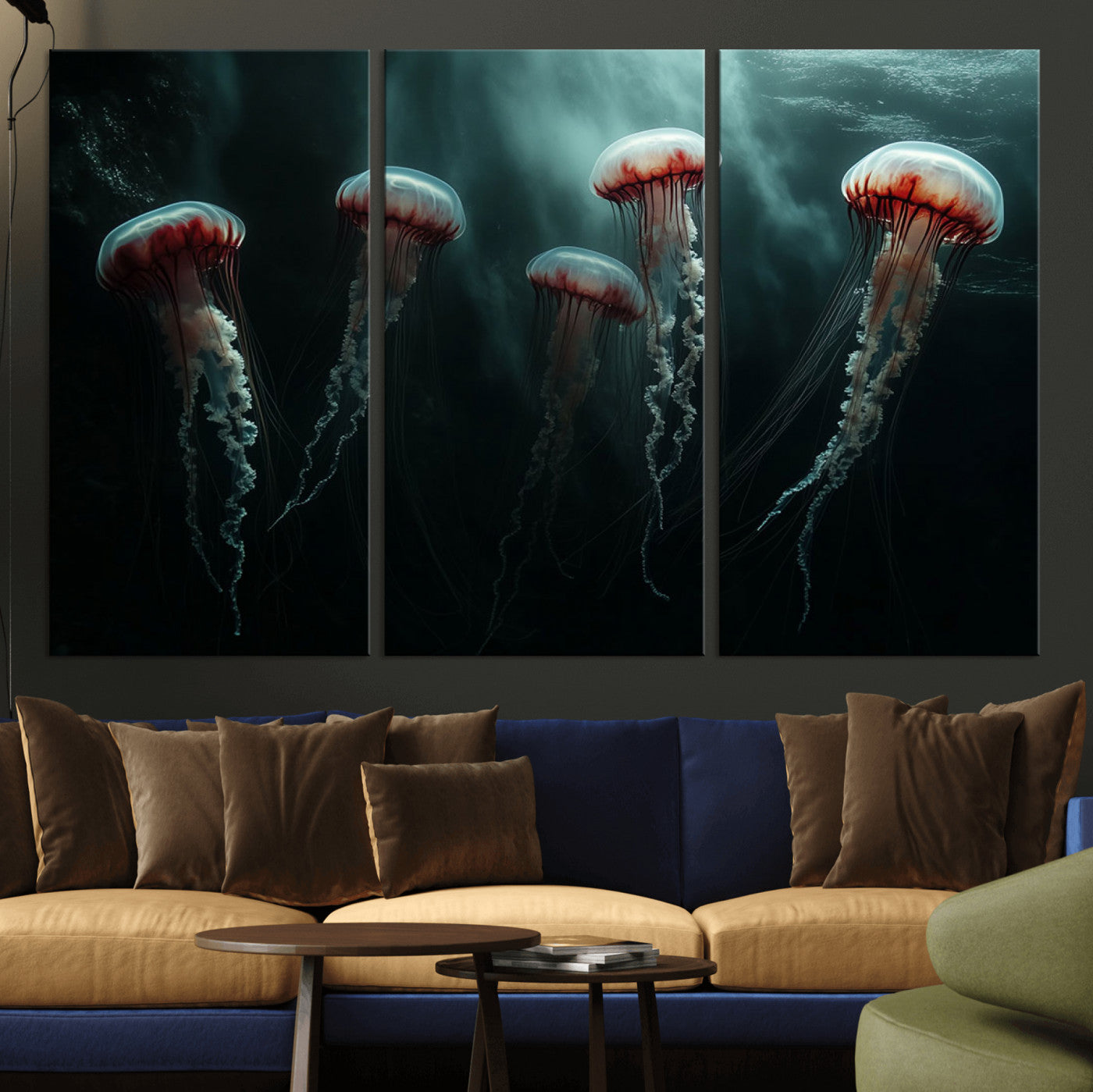 59728-MGV-CV-36X24-Abstract Jellyfish Wall Art Canvas Print