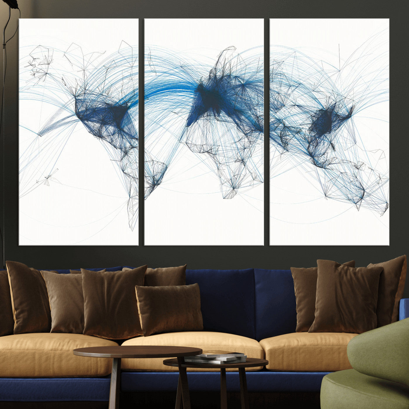 33145-MGV-CV-36X24-Push Pin World Map Canvas Print – Travel Tracker Wall Art for Couples, Perfect Anniversary Gift for Home or Office Decor