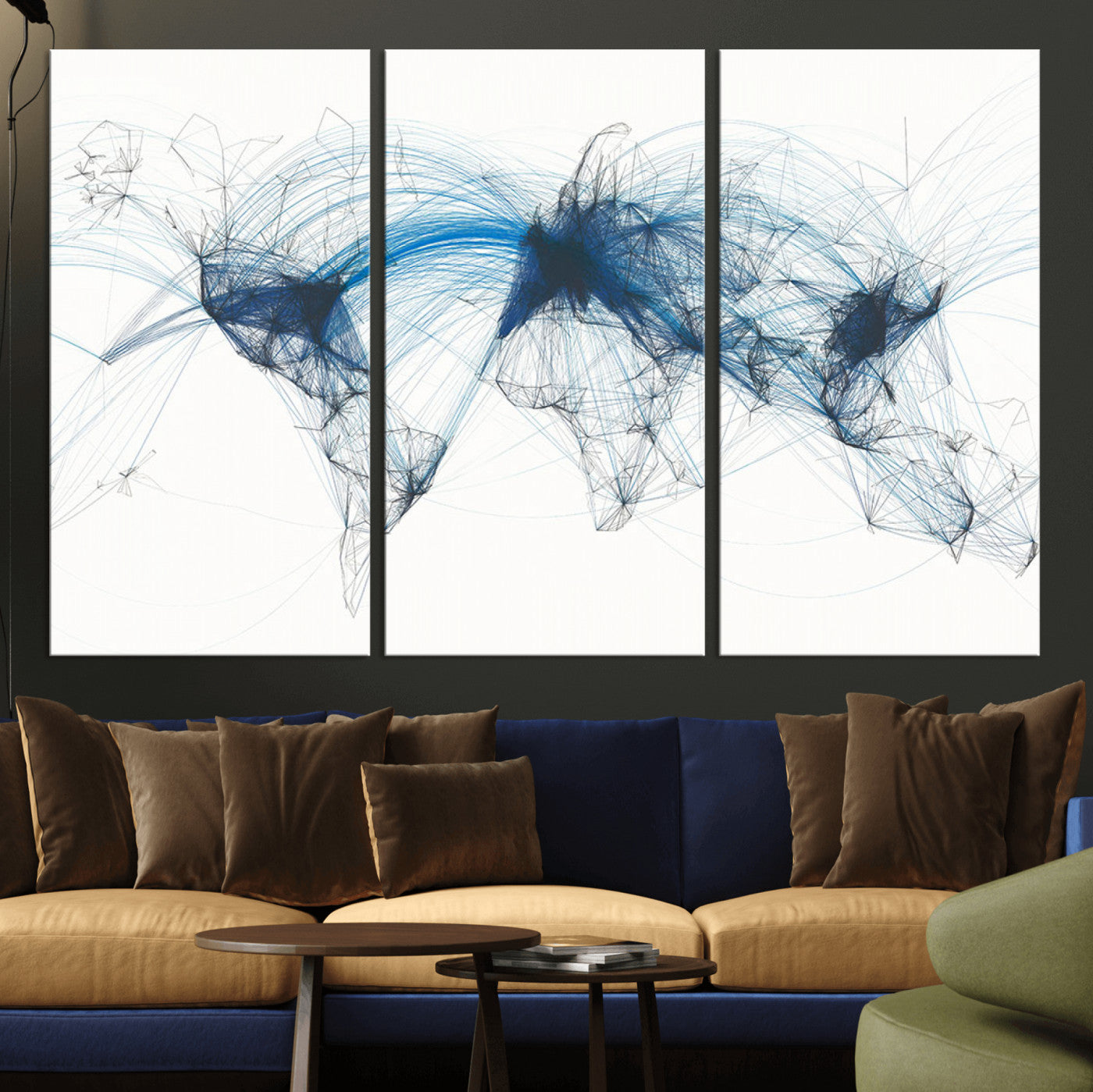 33145-MGV-CV-36X24-Push Pin World Map Canvas Print – Travel Tracker Wall Art for Couples, Perfect Anniversary Gift for Home or Office Decor