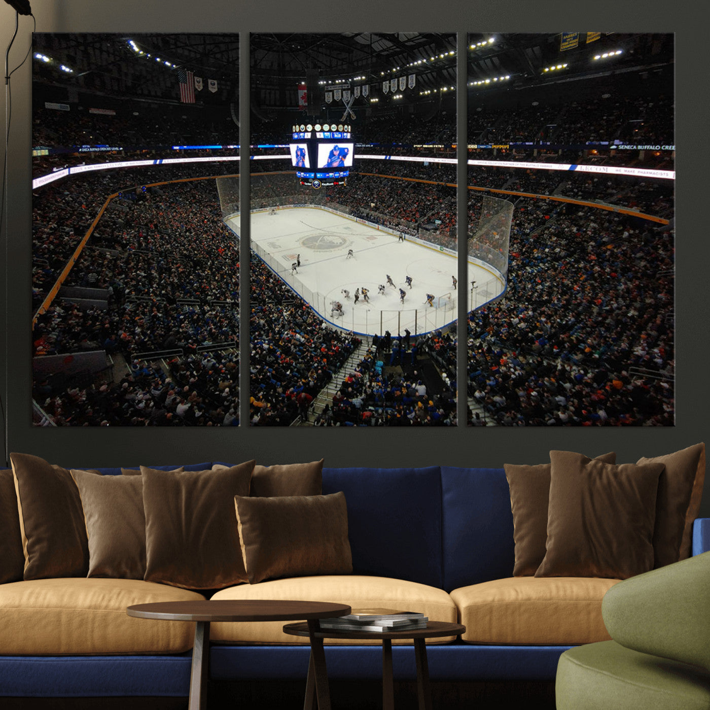 15132-MGV-CV-36X24-KeyBank Center New York Buffalo Sabres Hockey Stadium Canvas Print Wall Art