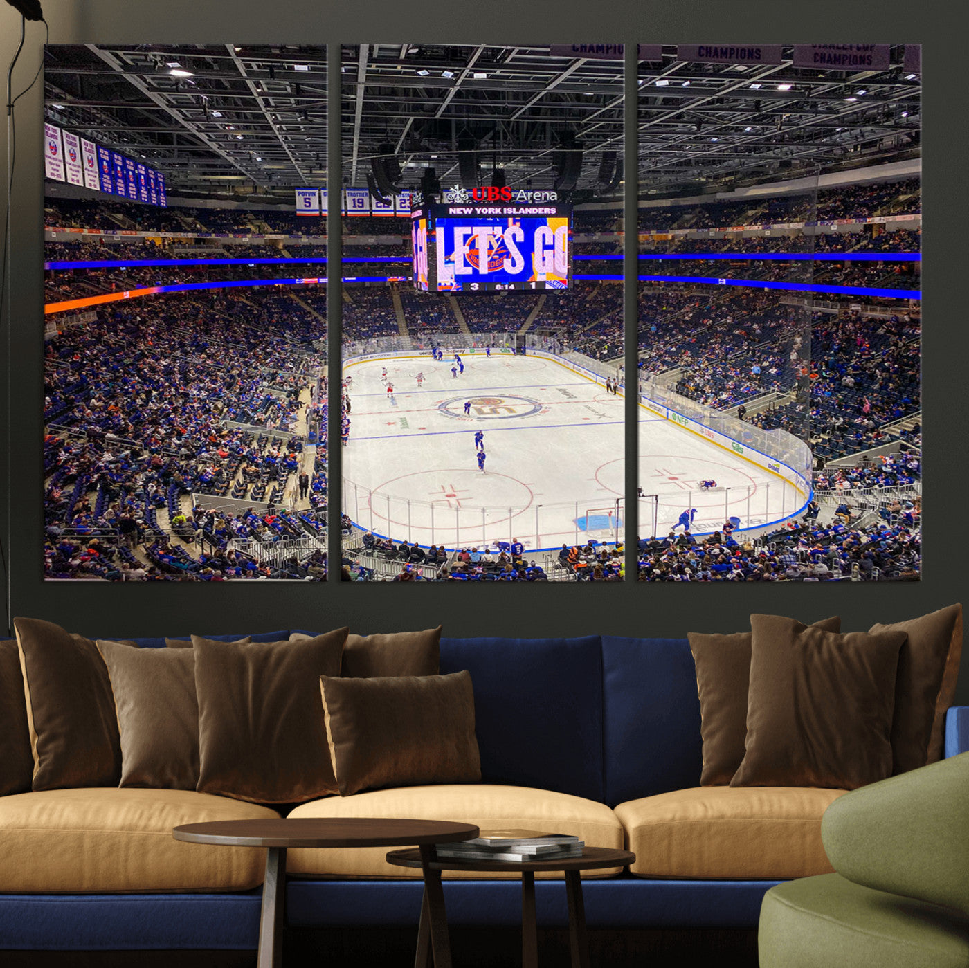 78692-MGV-CV-36X24-UBS Arena Elmont New York Islanders Ice Hockey Wall Art, UBS Arena Elmont Wall Art Canvas Print