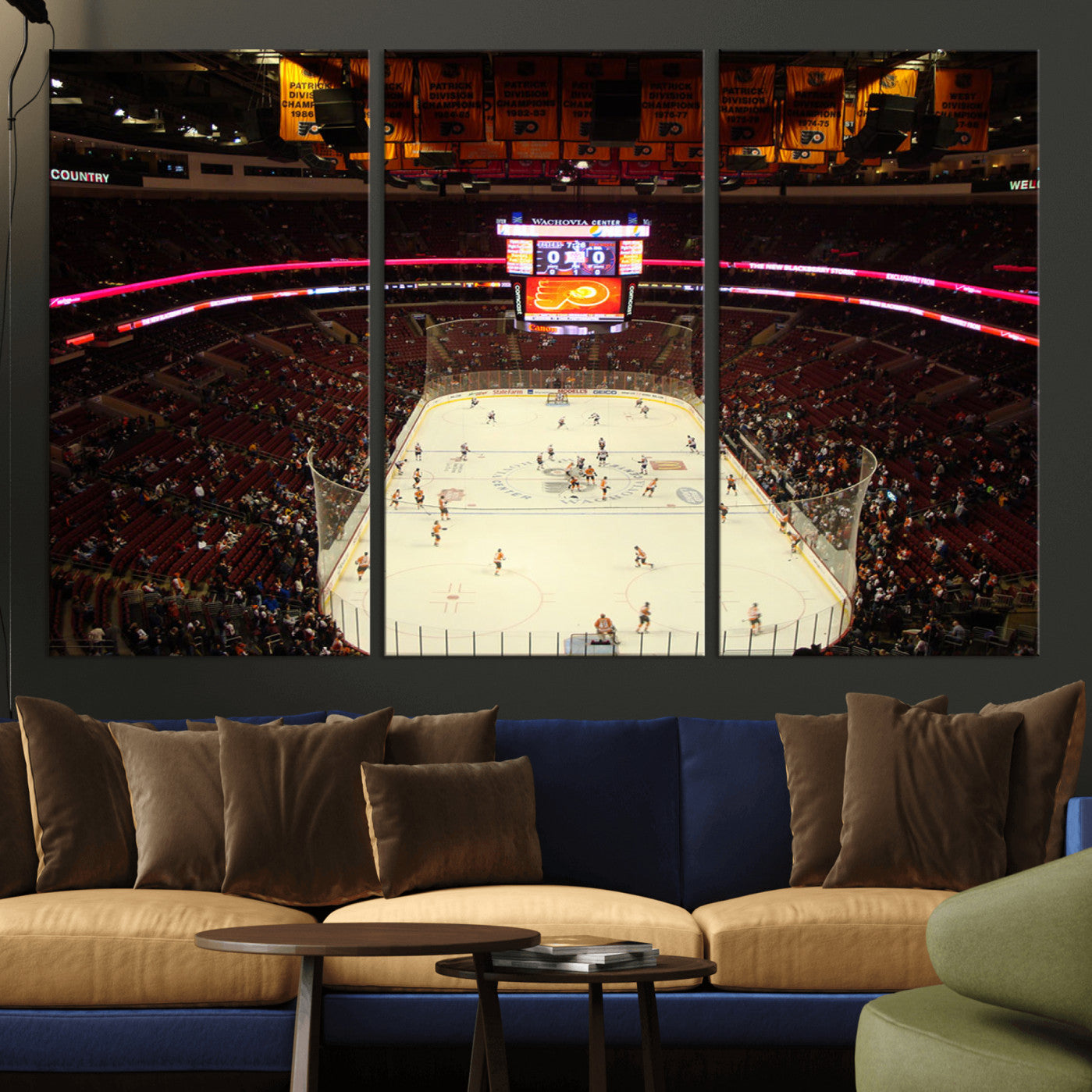 -Wachovia Center Priort of Lyers Game Ice Hockey Stadium Canvas Print, Lyers Game Ice Hockey Stadium