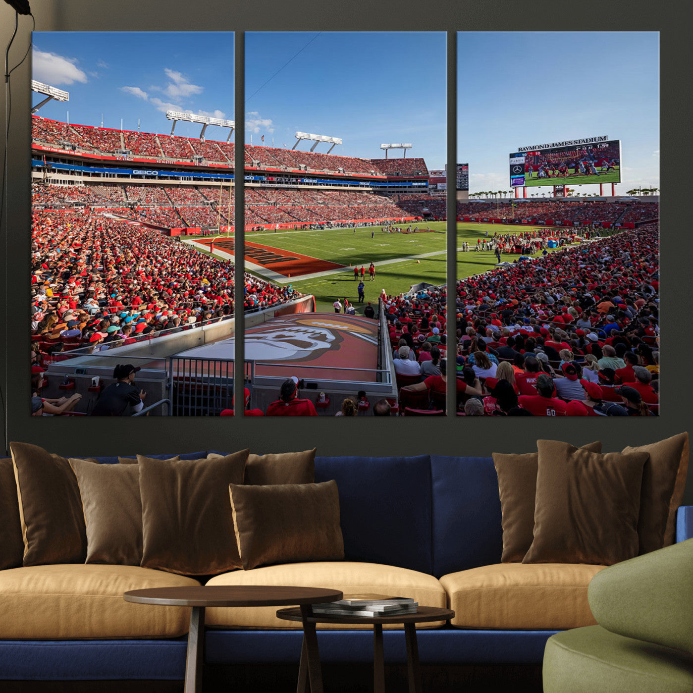-Florida Tampa Raymond James Stadium Wall Art Canvas Print - NFL Football Stadium Print