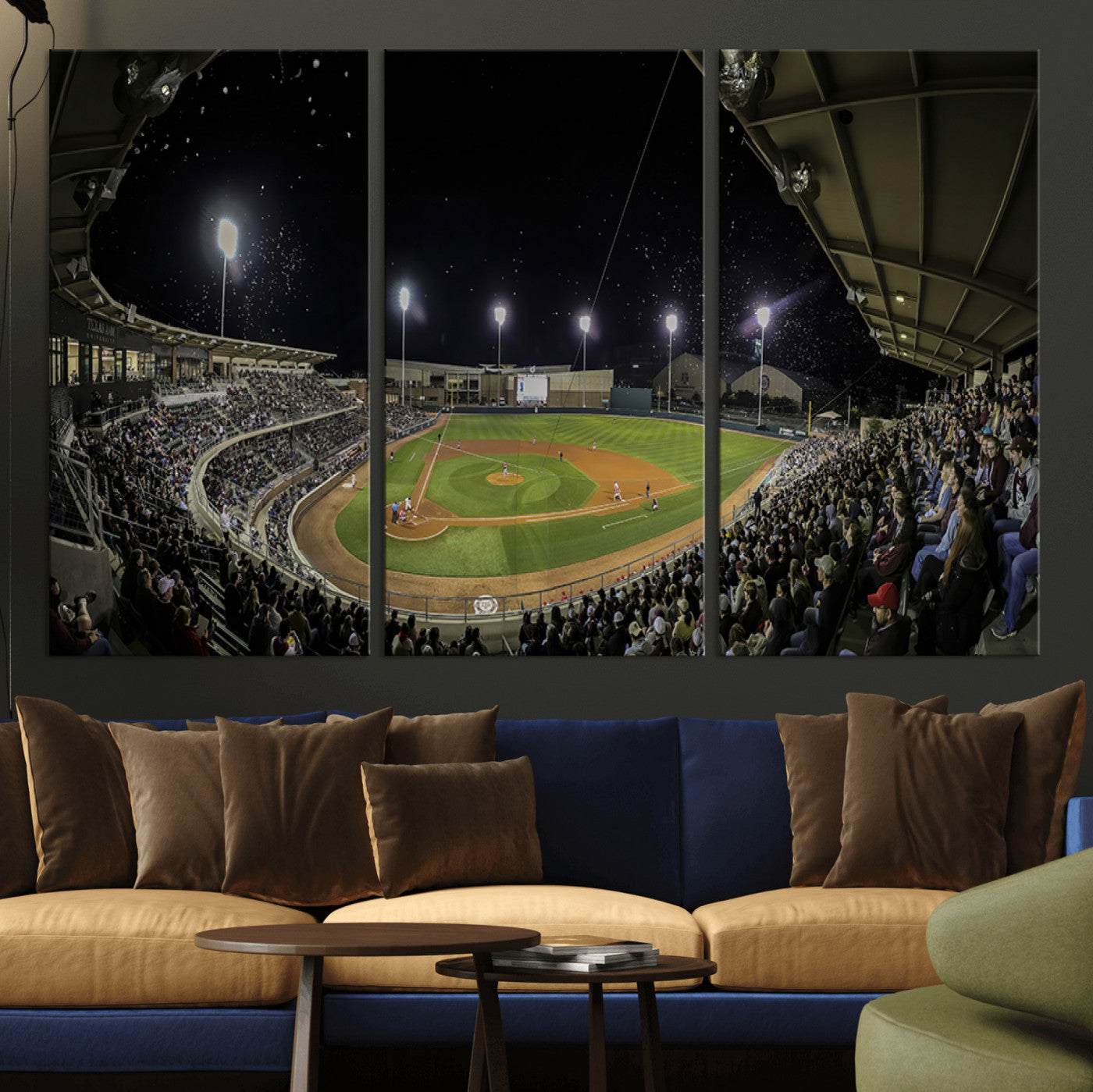 -Olsen Field at Blue Bell Park - Texas A&M Aggies Baseball Stadium Wall Art Canvas Print