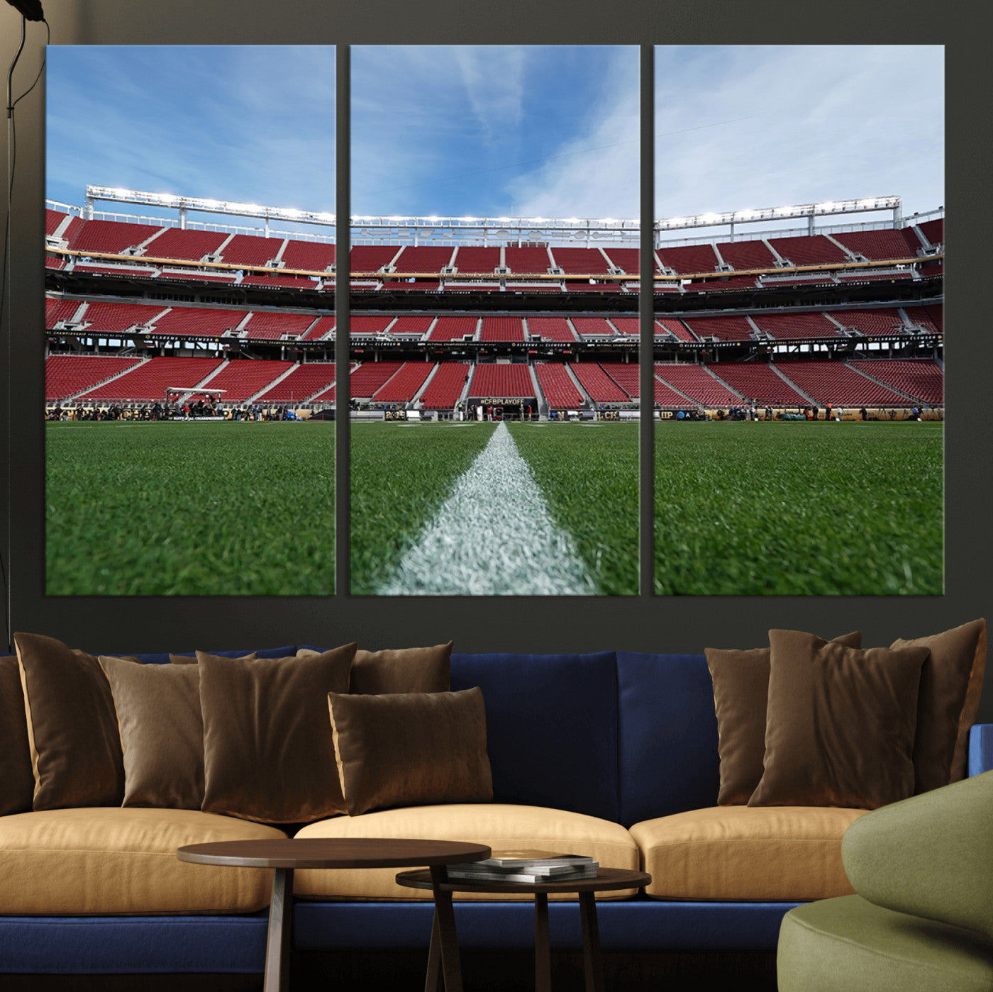 83238-MGV-CV-36X24-University of Tulsa Golden Hurricane Football Team Print - Tulsa H.A. Chapman Stadium Wall Art