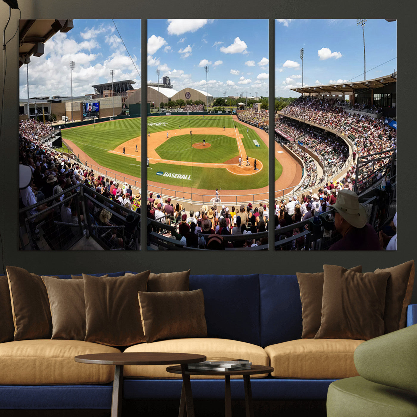 -The Texas A&M University Aggies Athletics Team Print - College Station Kyle Field Wall Art Canvas