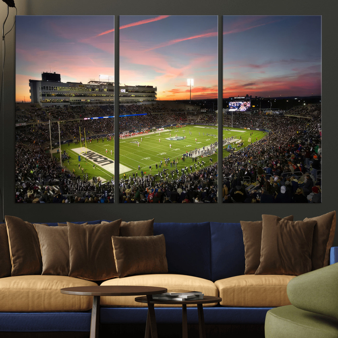 -The University of Connecticut UCONN Huskies Football Team Print - East Hartford Pratt & Whitney