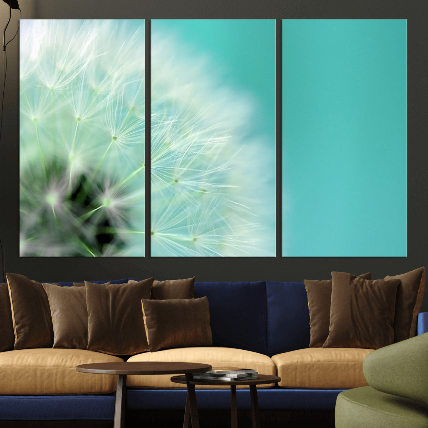 26056-MGV-CV-36X24-DANDELION Flower Wall Art Canvas Print, Canvas Dandelion Floral Wall Art